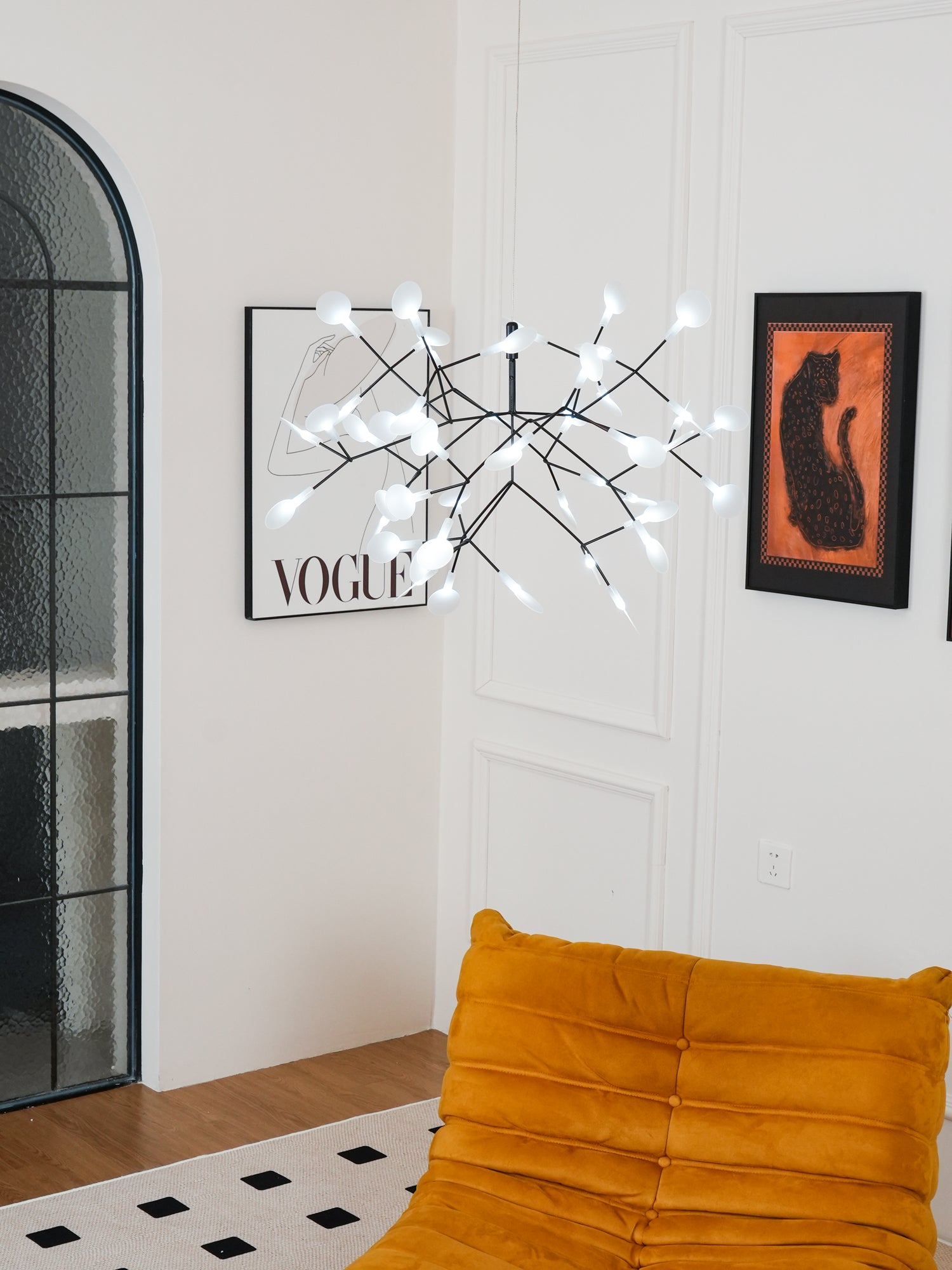 Black Firefly LED Chandelier-Neutral Decor