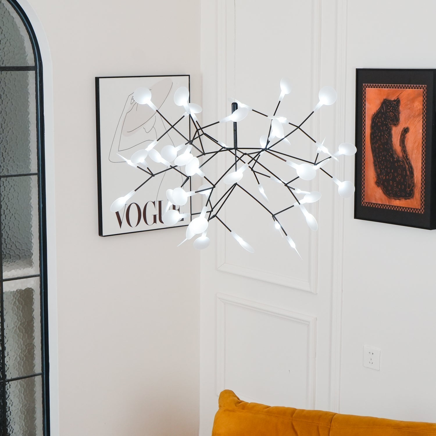 Black Firefly LED Chandelier-Neutral Decor