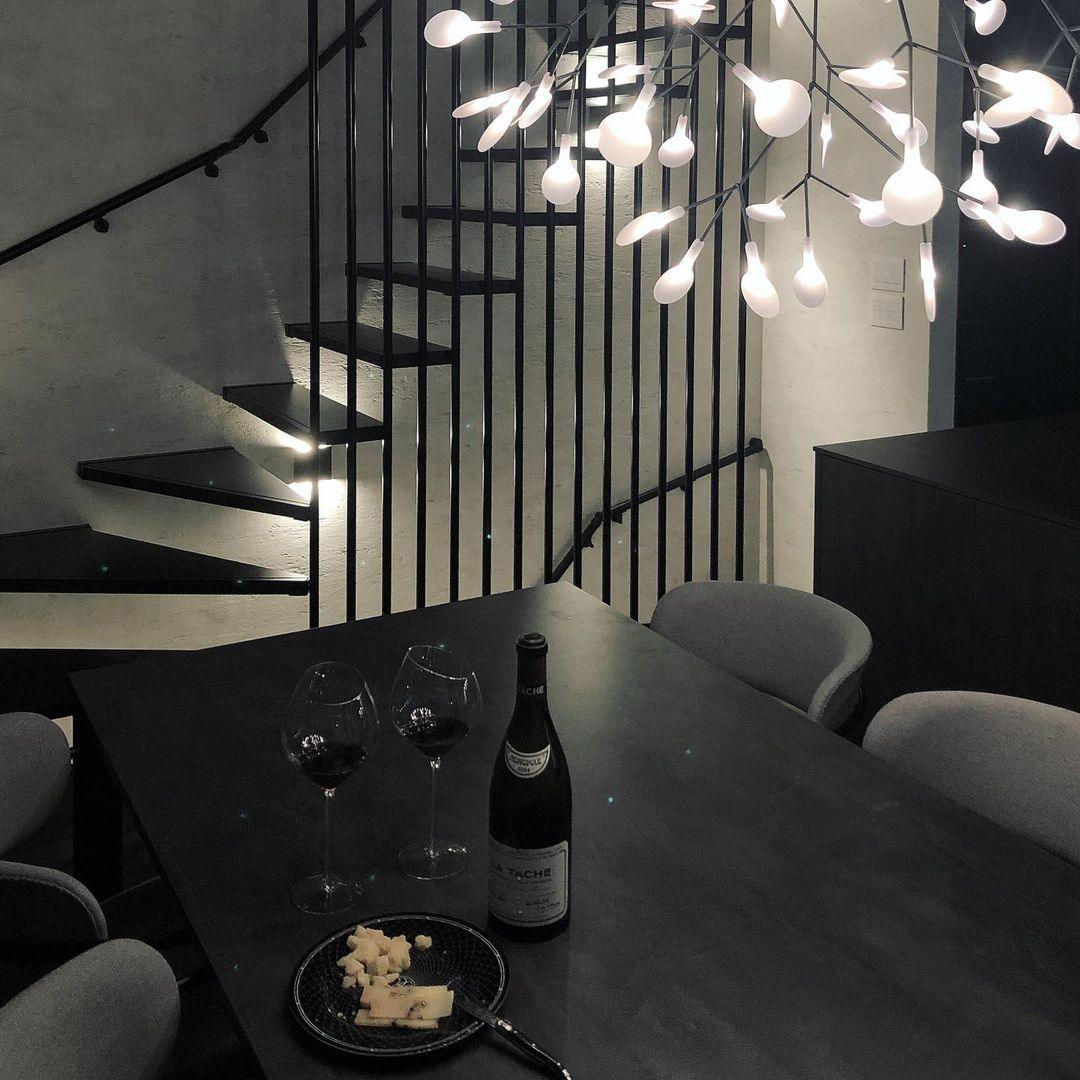 Black Firefly LED Chandelier-Neutral Decor