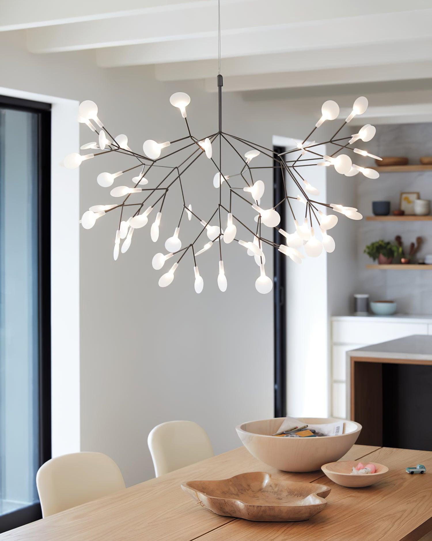 Black Firefly LED Chandelier-Neutral Decor