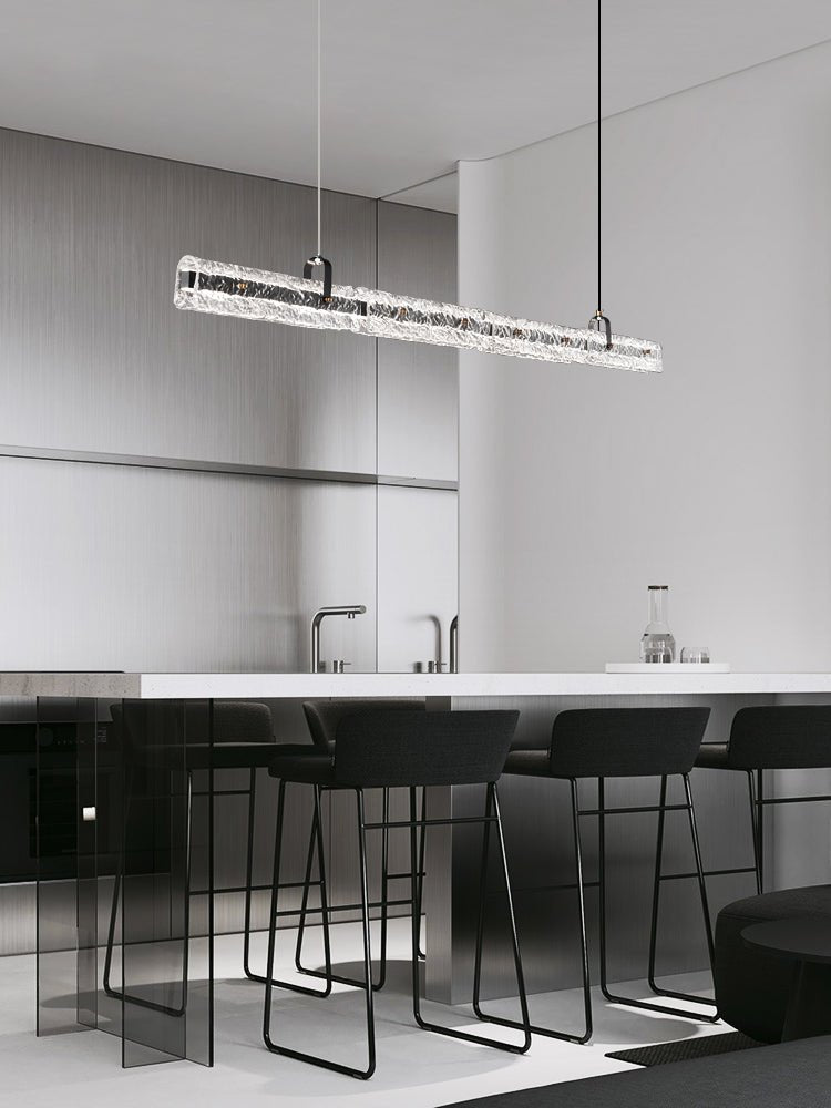 Cedorisra Luxury Ice Black Glass Pendant Lamp-Neutral Decor