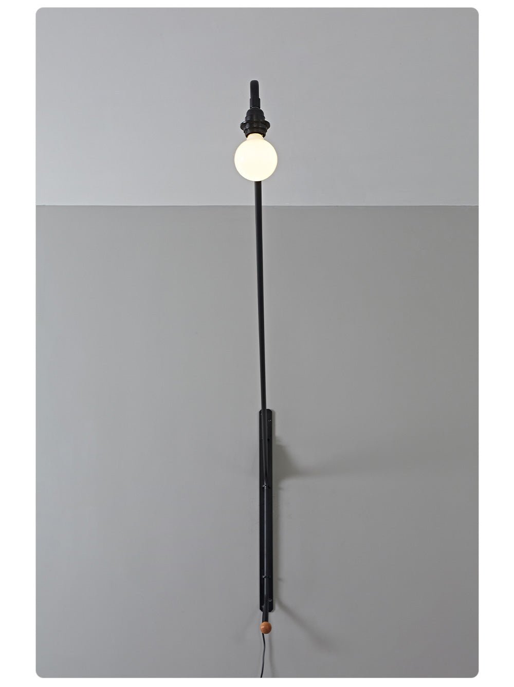 Black Long Arm Wall Lamp-Neutral Decor