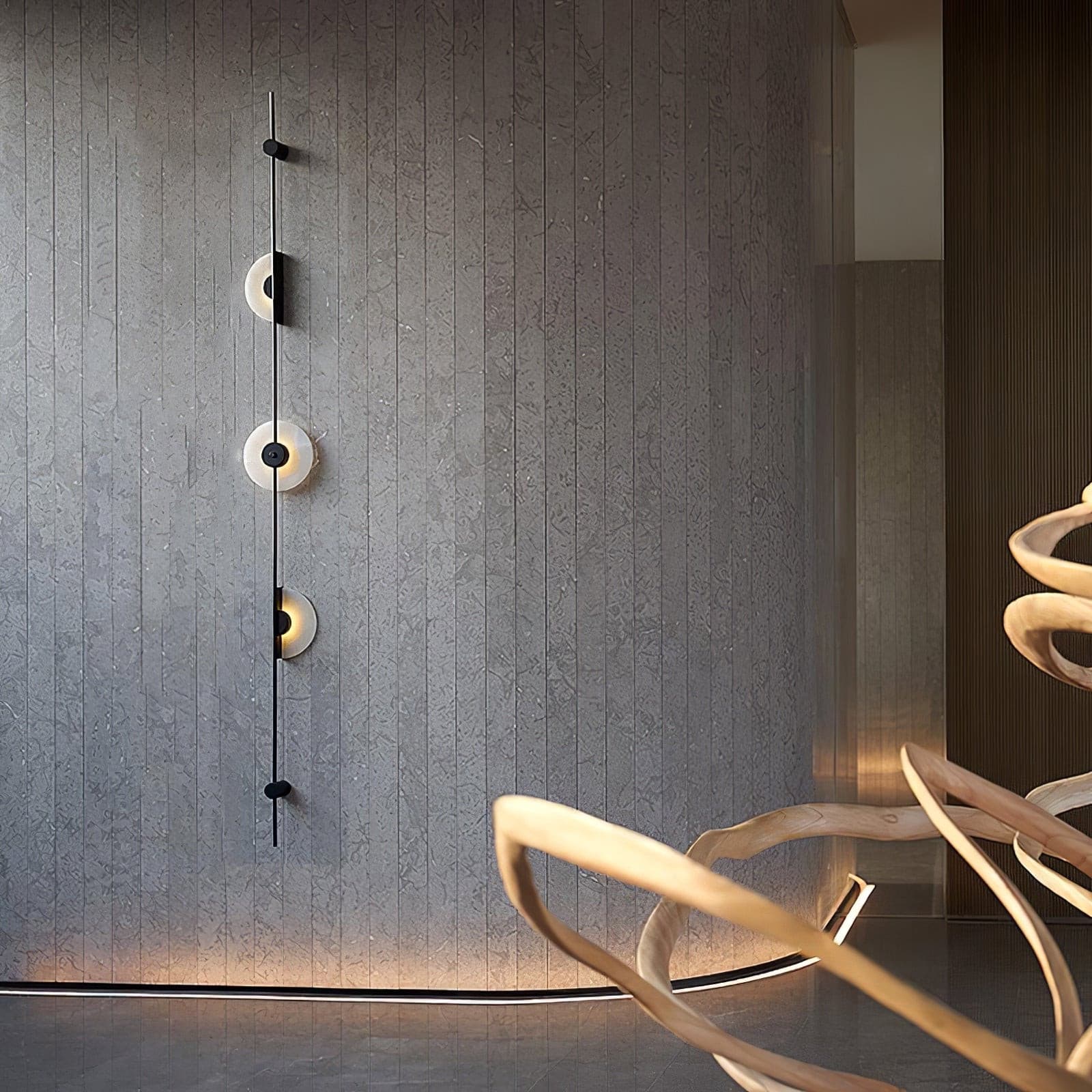 Slender Wall Lamp Alabaster Modern Minimalist