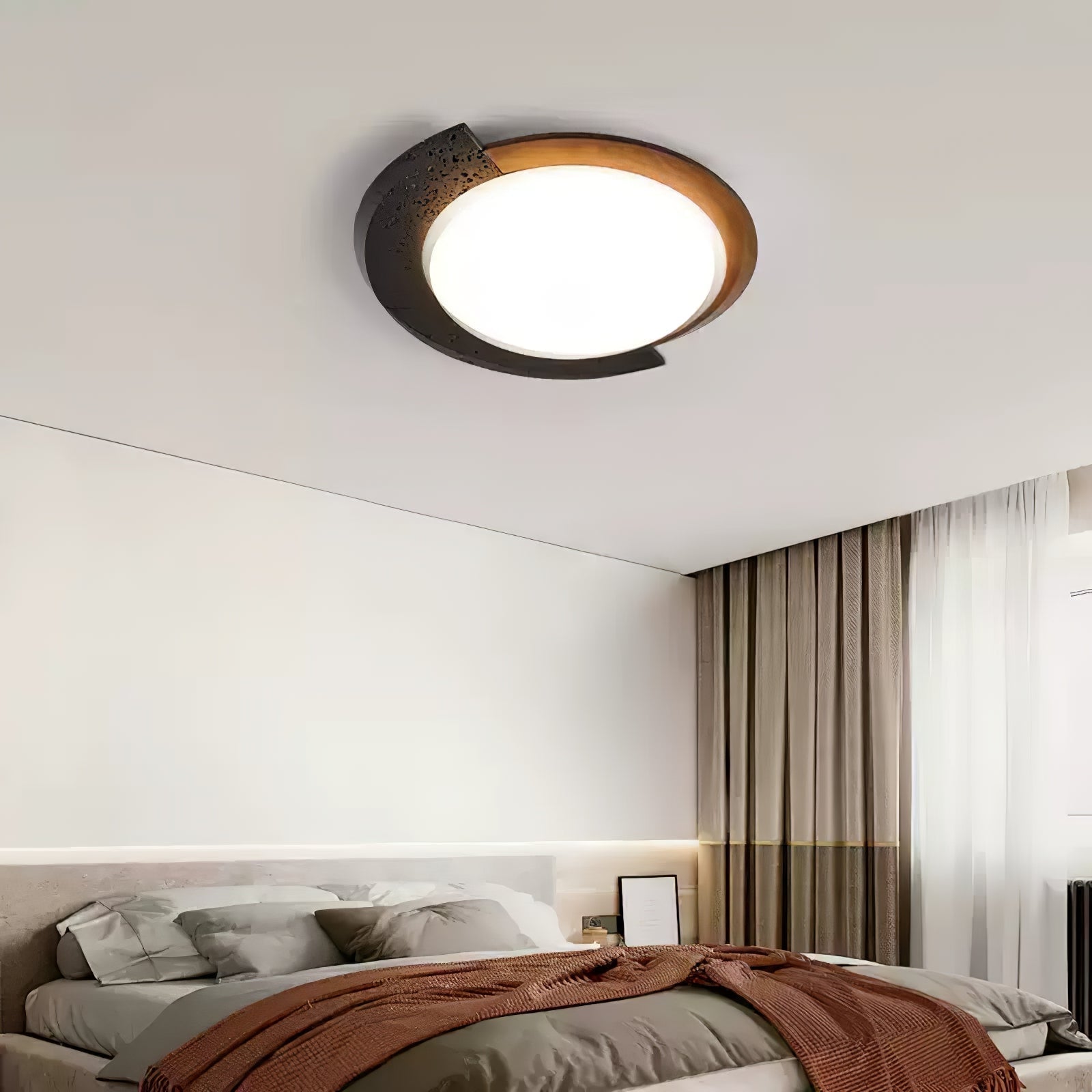 Ulvinor Asymmetrical Travertine Ceiling Light-Neutral Decor