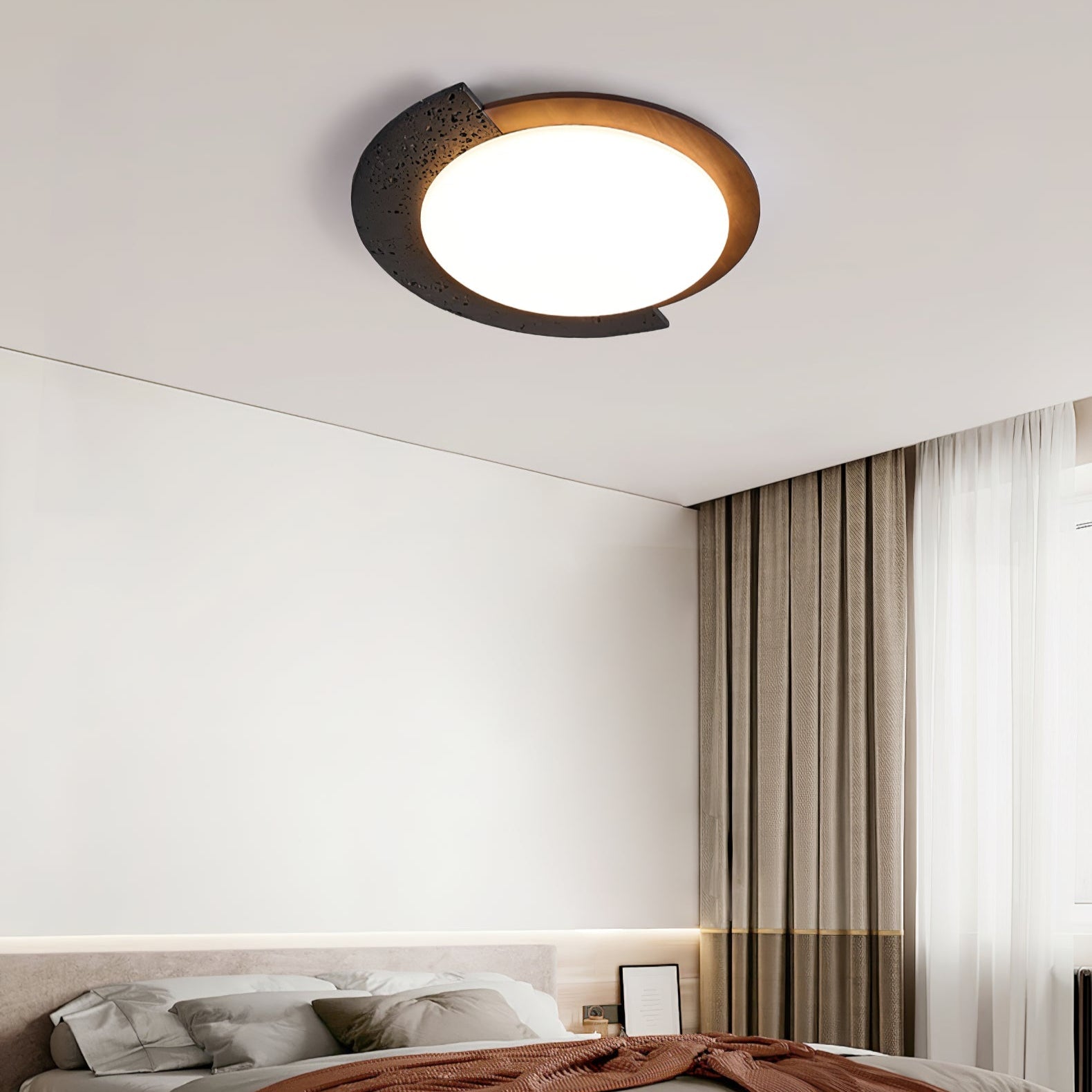 Ulvinor Asymmetrical Travertine Ceiling Light-Neutral Decor