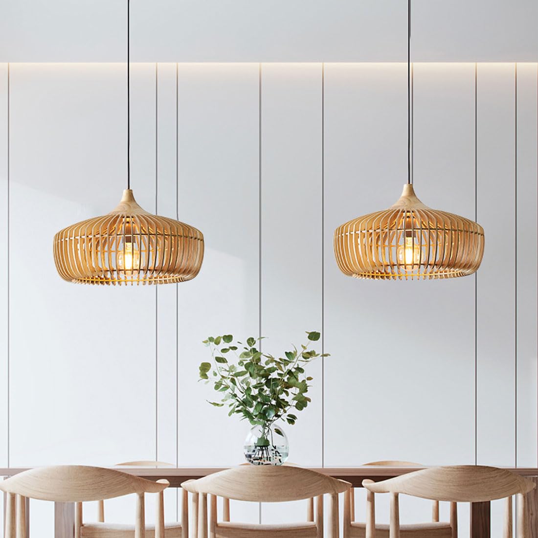 Muto Nordic Japanese Pendant Light Wood Bedroom/Living Room-Neutral Decor