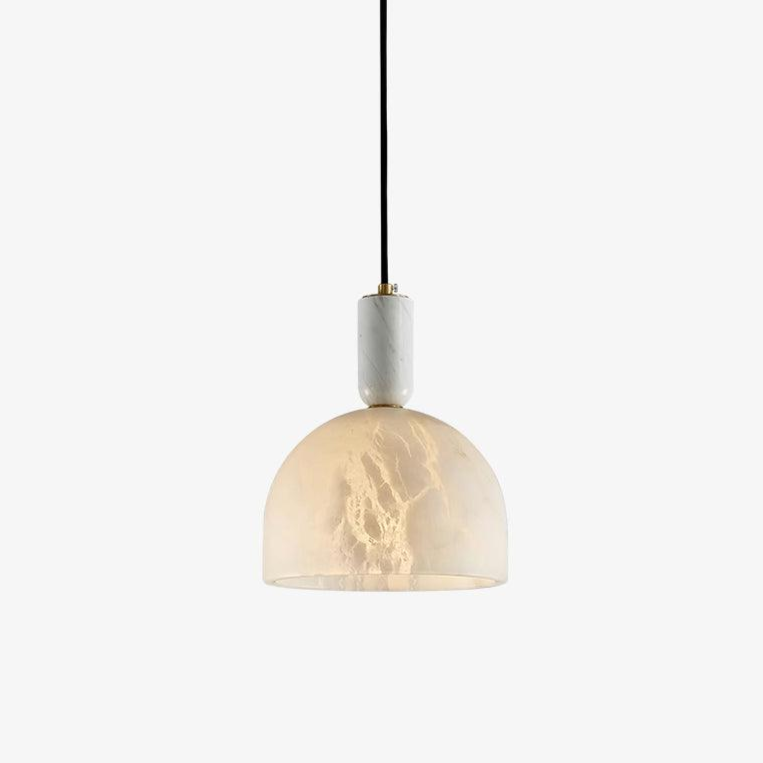Leda Minimalist Alabaster Pendant Light-Neutral Decor