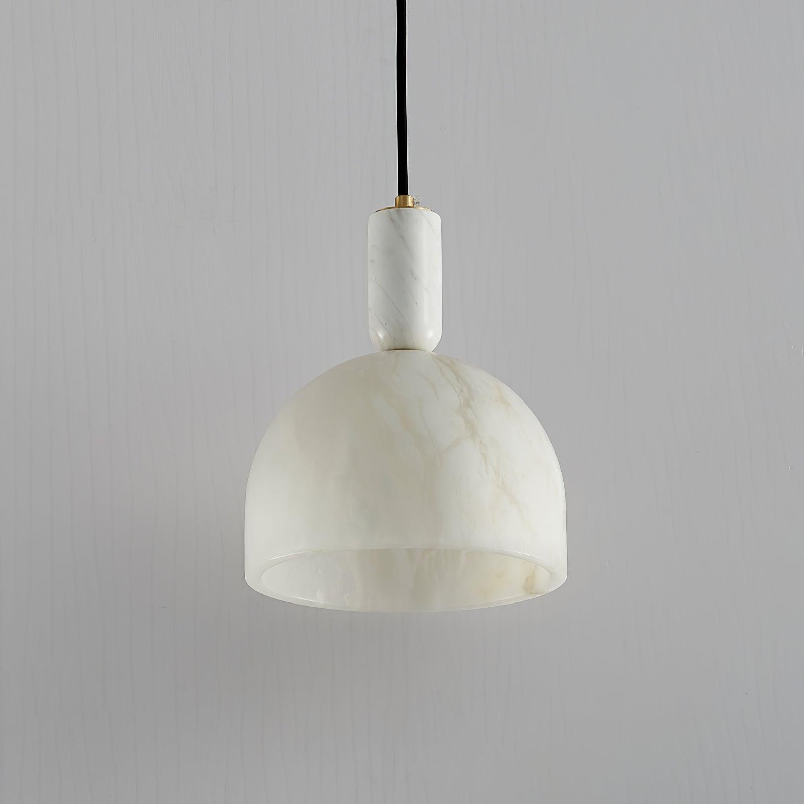 Leda Minimalist Alabaster Pendant Light-Neutral Decor