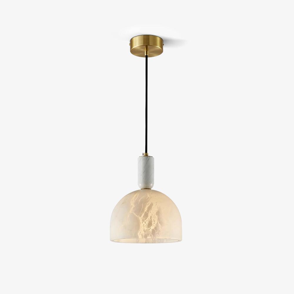 Leda Minimalist Alabaster Pendant Light-Neutral Decor