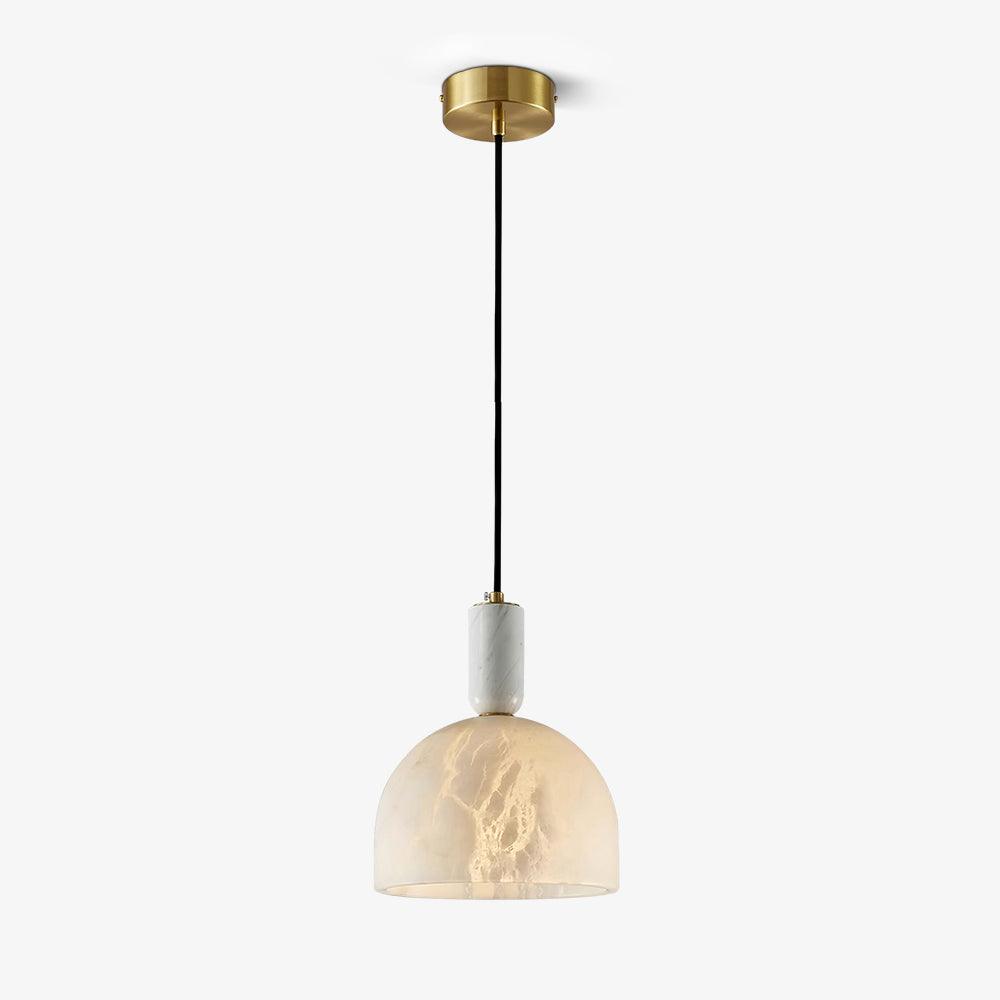 Leda Minimalist Alabaster Pendant Light-Neutral Decor