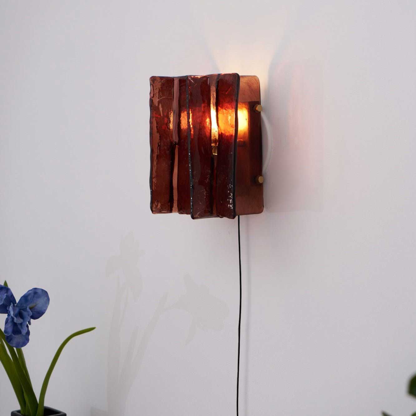 Lustra Wall Light Brass Glass Clear-Neutral Decor