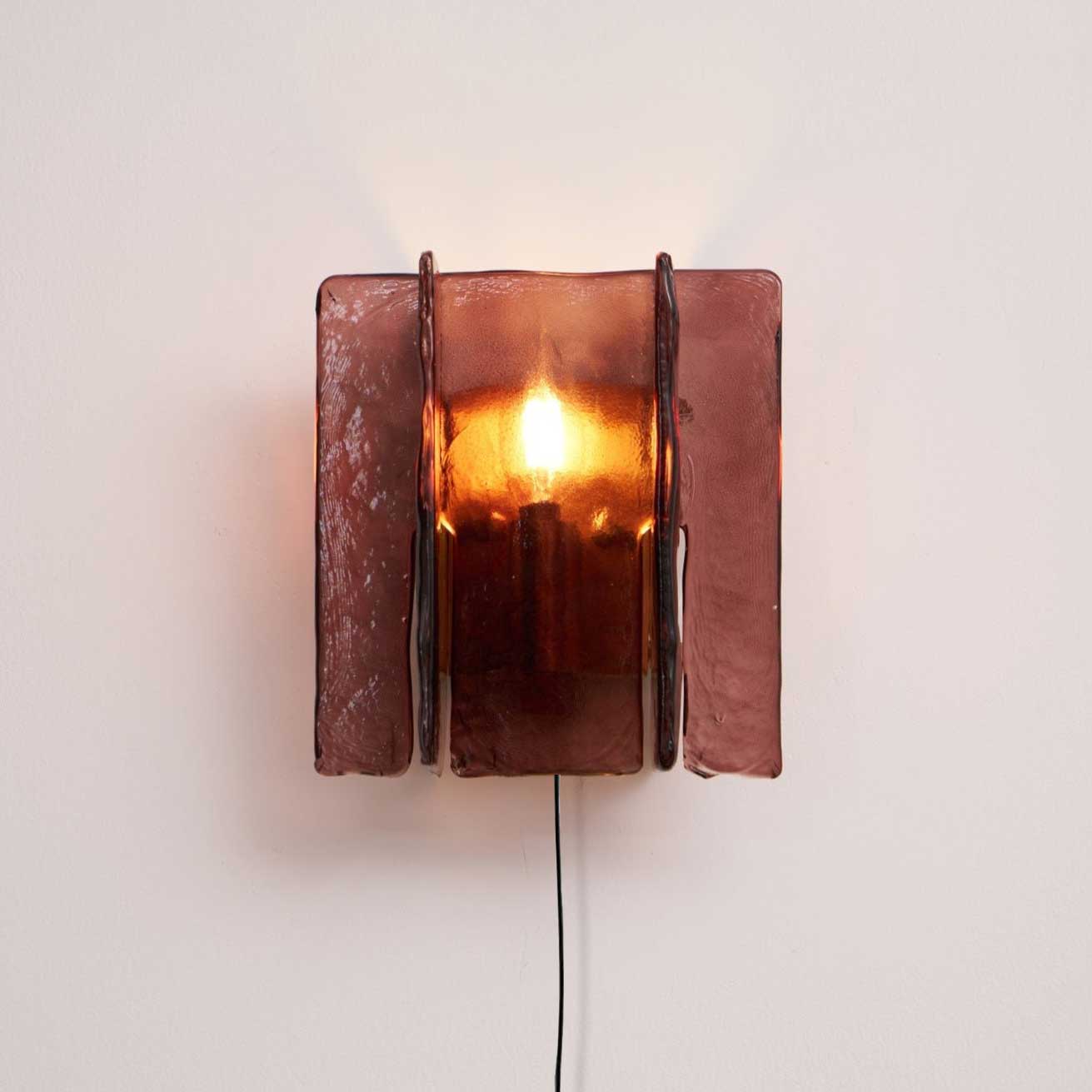Lustra Wall Light Brass Glass Clear-Neutral Decor