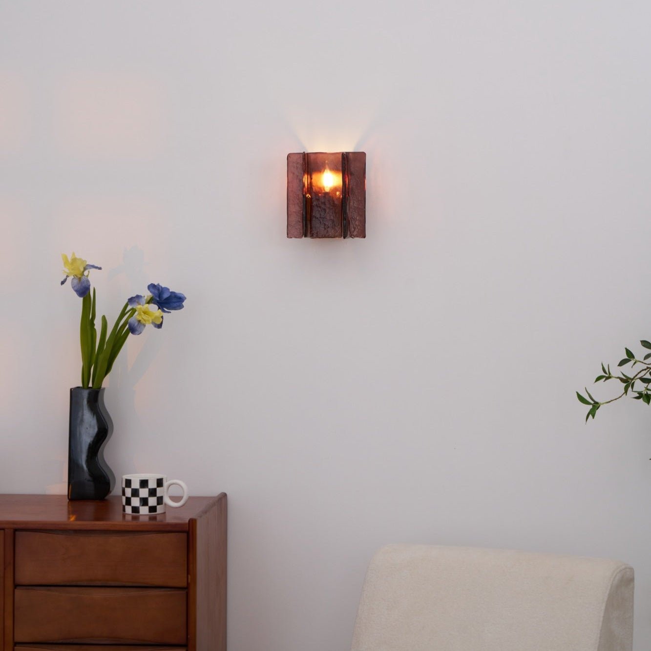 Lustra Wall Light Brass Glass Clear-Neutral Decor