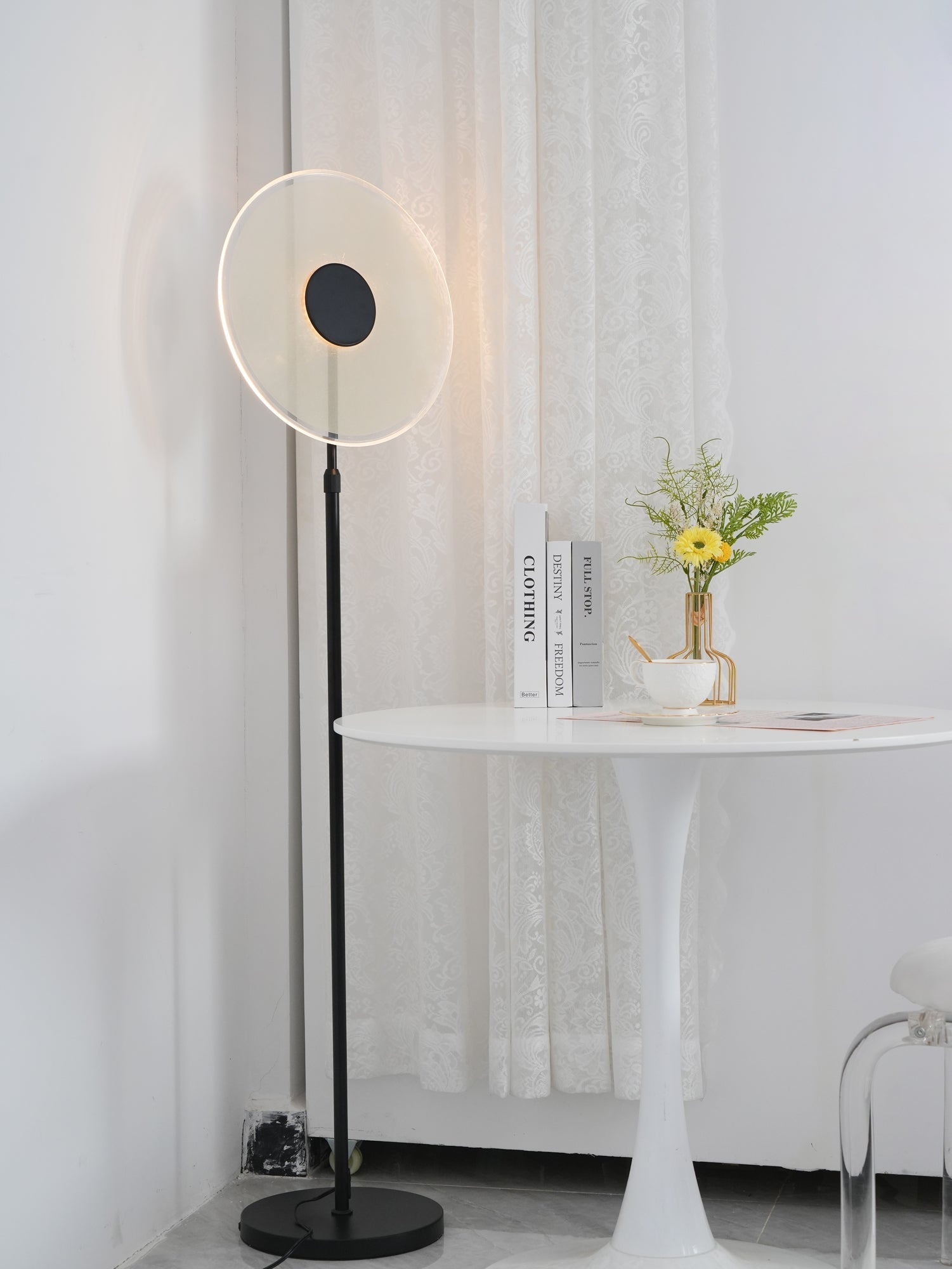 Abir Minimalist Floor Lamp-Neutral Decor