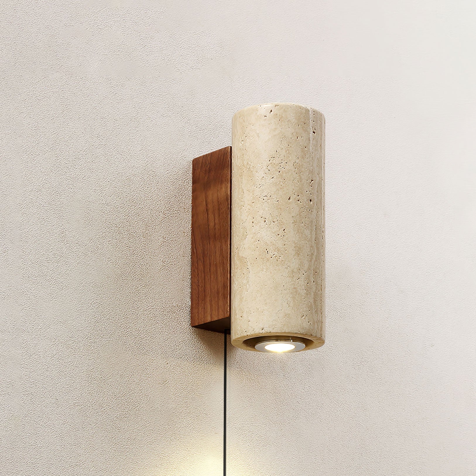 Ulthen Rectangular Travertine Wall Light-Neutral Decor