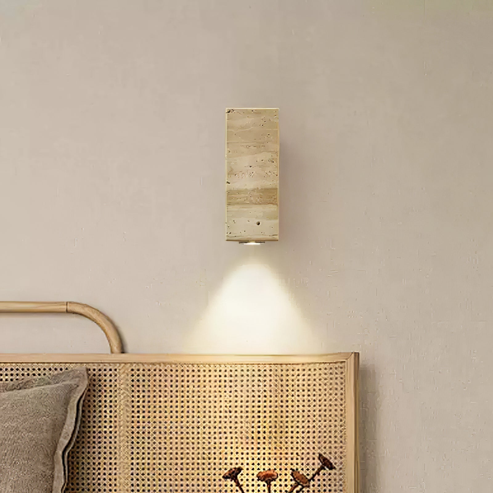 Ulthen Rectangular Travertine Wall Light-Neutral Decor