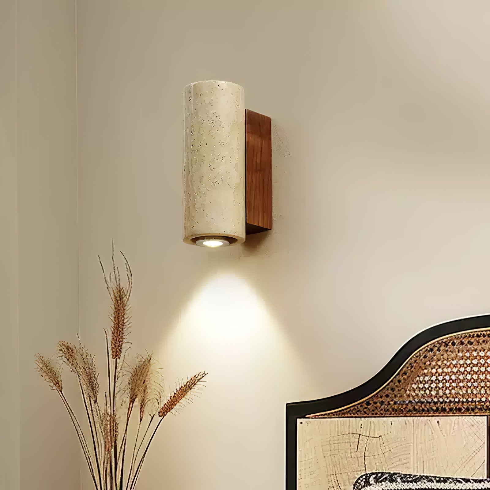 Ulthen Rectangular Travertine Wall Light-Neutral Decor