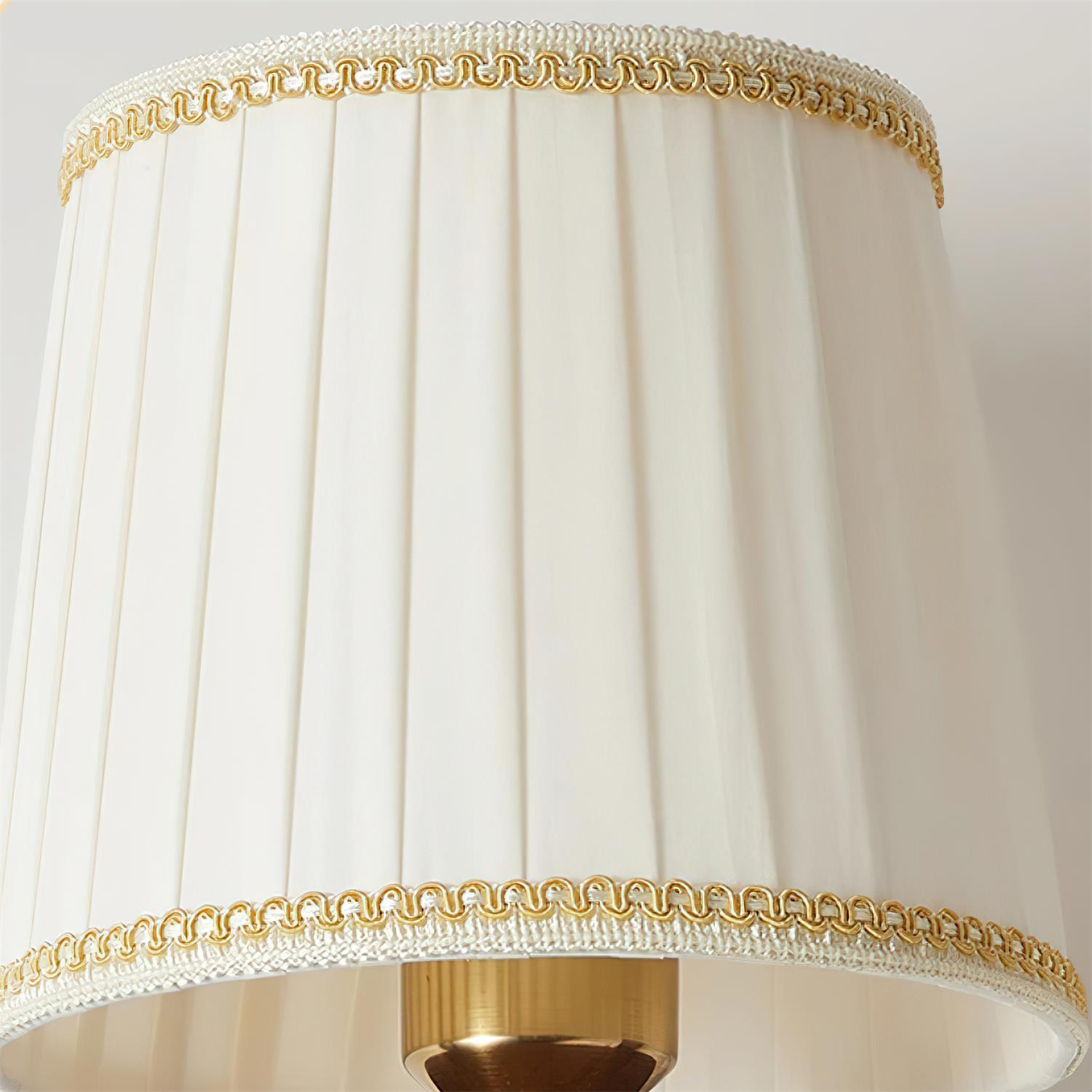 Blixen Wall Lamp Fabric Classic Gold Walnut Bedroom-Neutral Decor