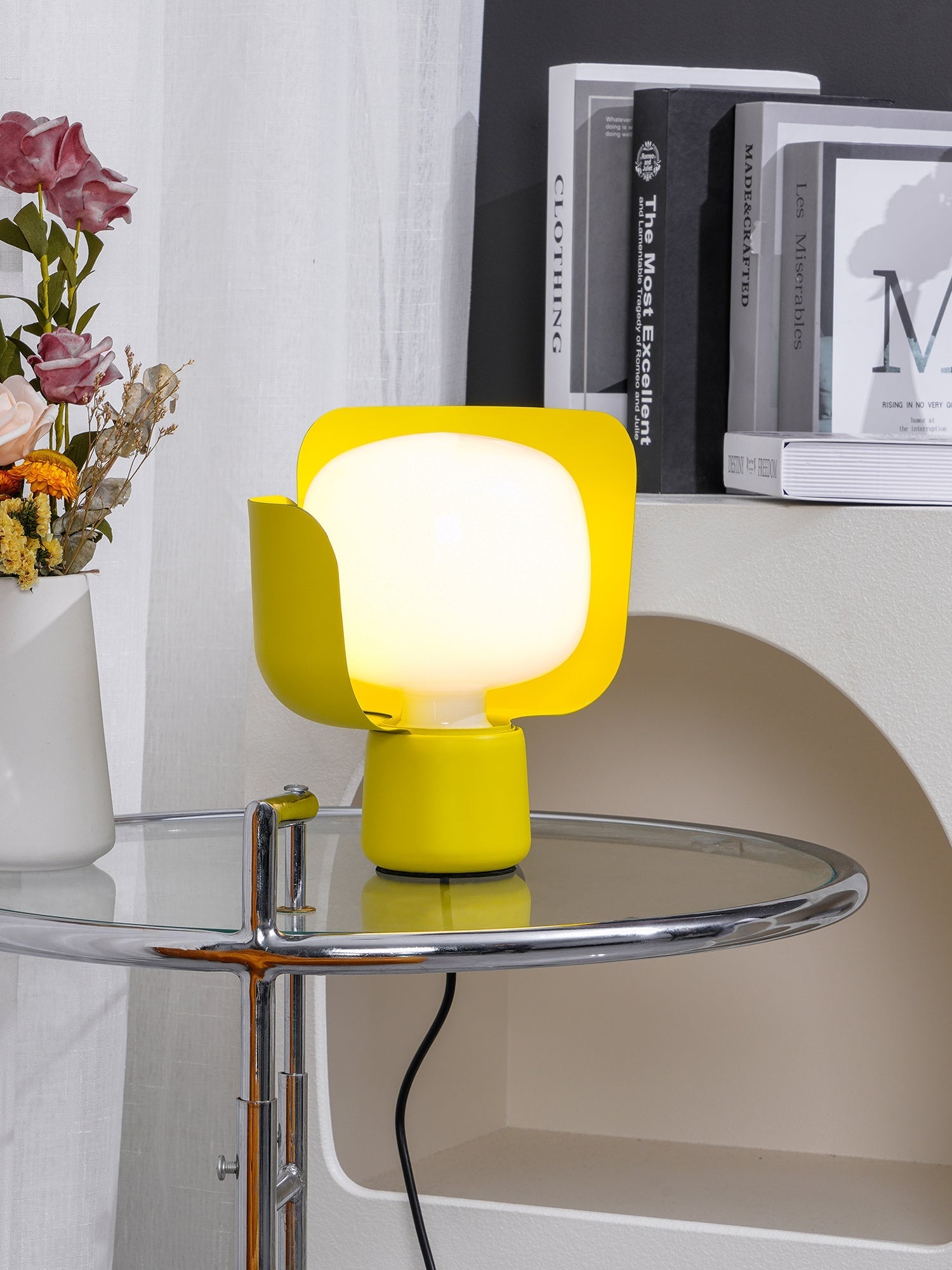 Zuri Plastic Minimalist Table Lamp-Neutral Decor