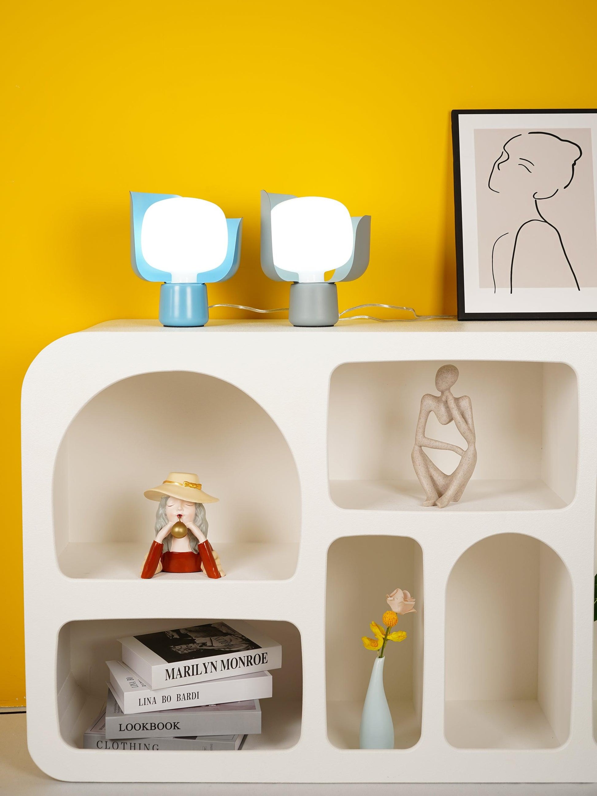 Zuri Plastic Minimalist Table Lamp-Neutral Decor