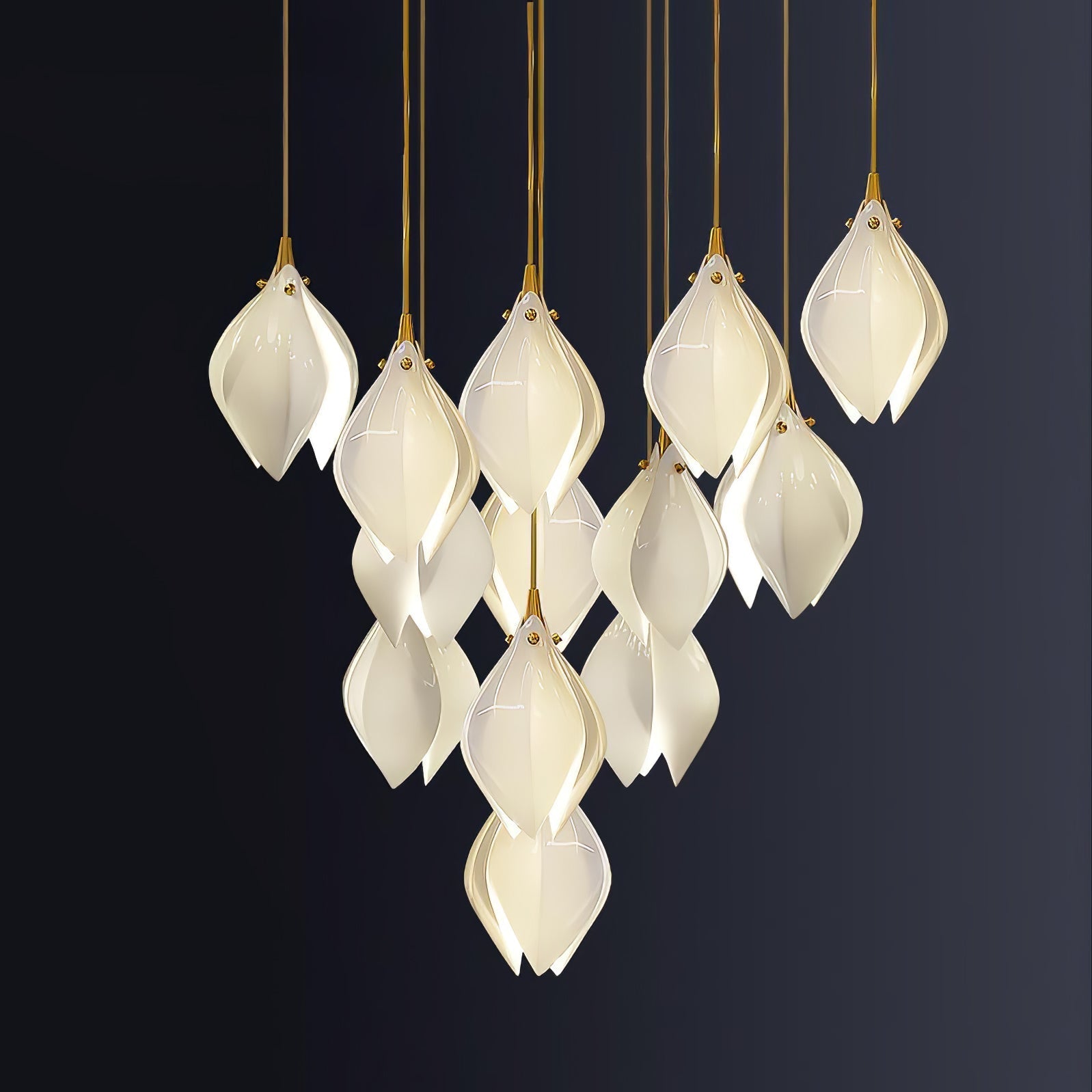 Lustra Pendant Lamp White Floral Ceramic-Neutral Decor