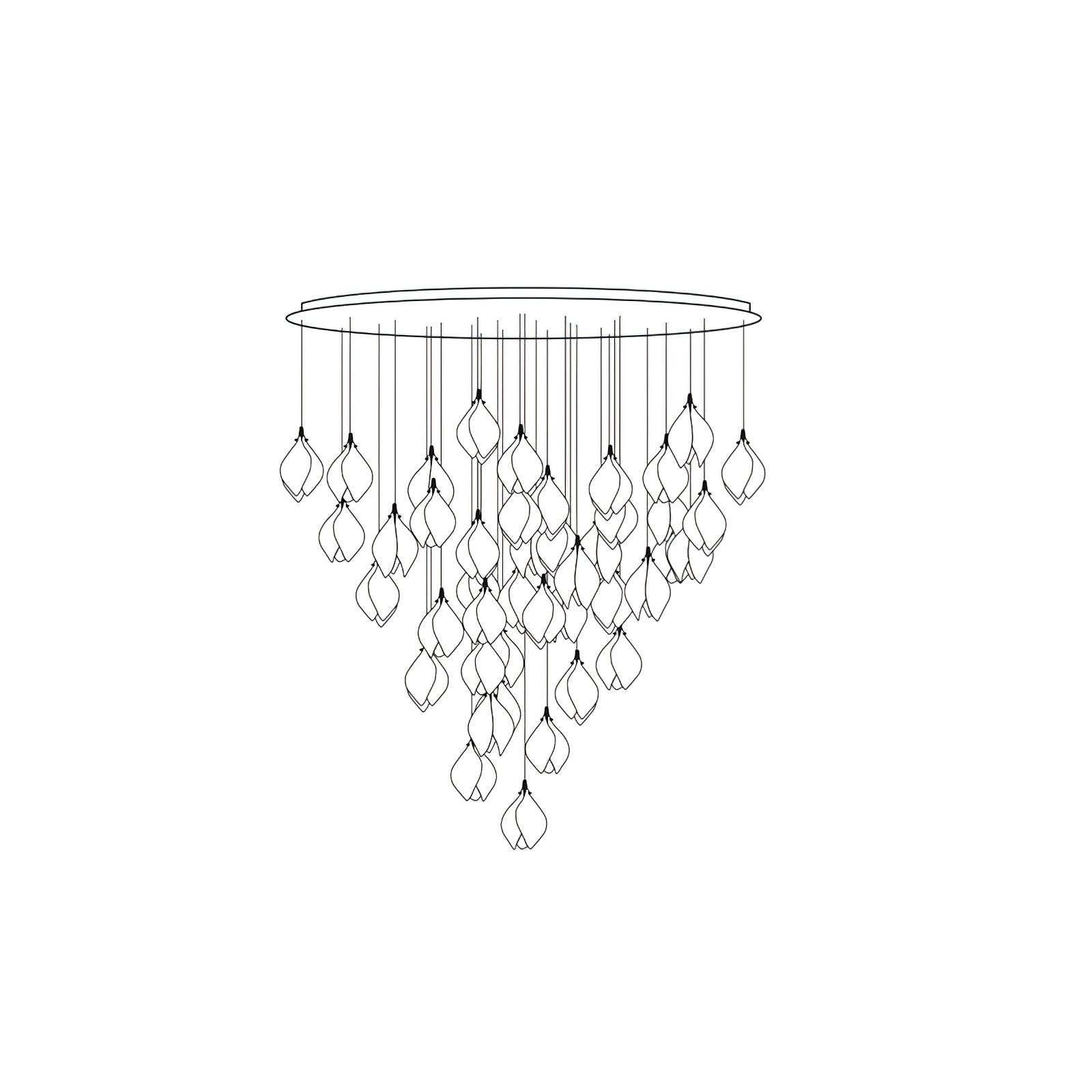 Lustra Pendant Lamp White Floral Ceramic-Neutral Decor