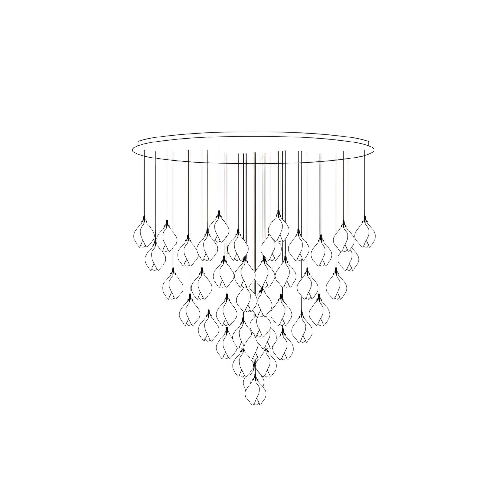 Lustra Pendant Lamp White Floral Ceramic-Neutral Decor