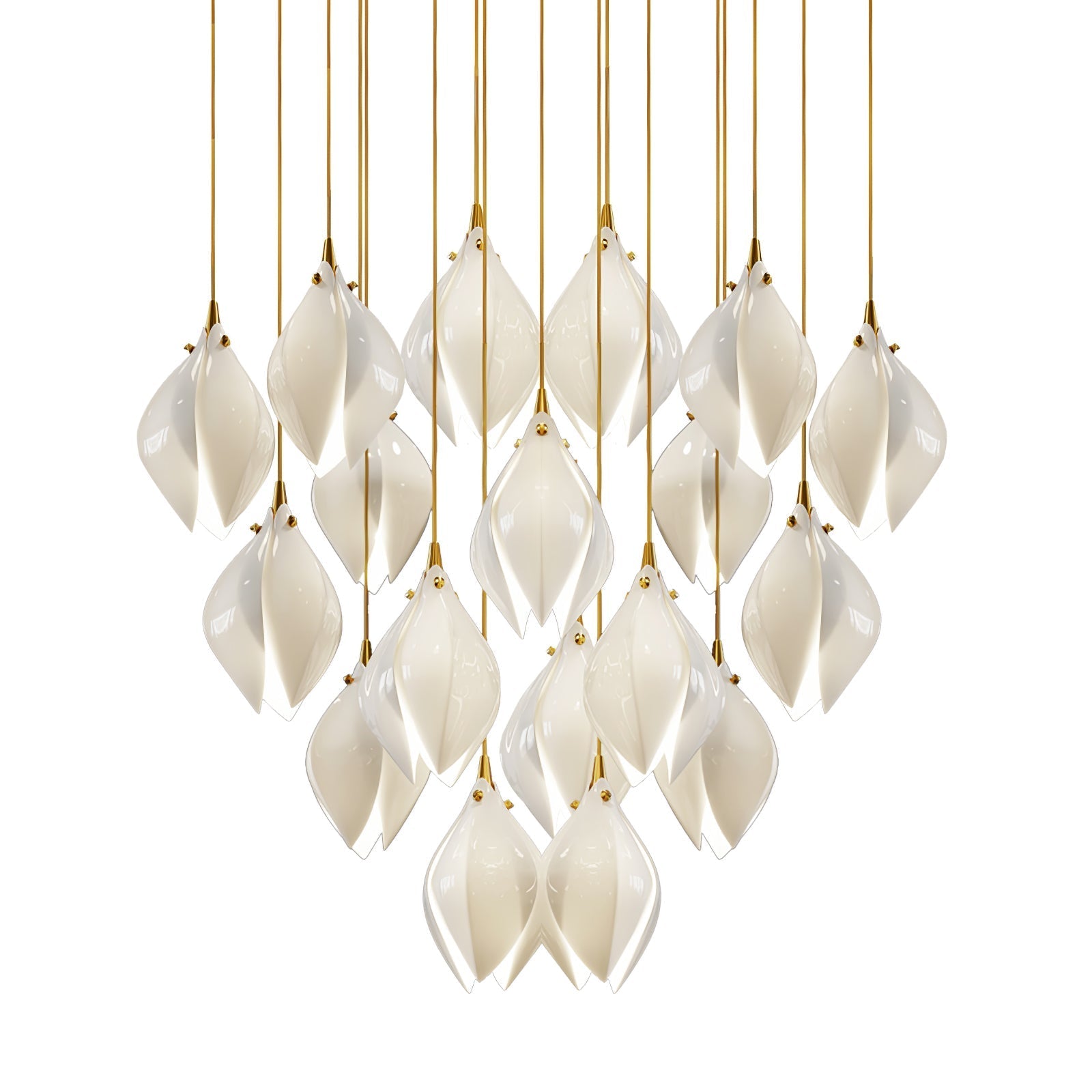 Lustra Pendant Lamp White Floral Ceramic-Neutral Decor