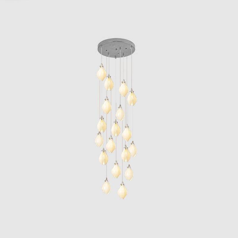 Lustra Pendant Lamp White Floral Ceramic-Neutral Decor