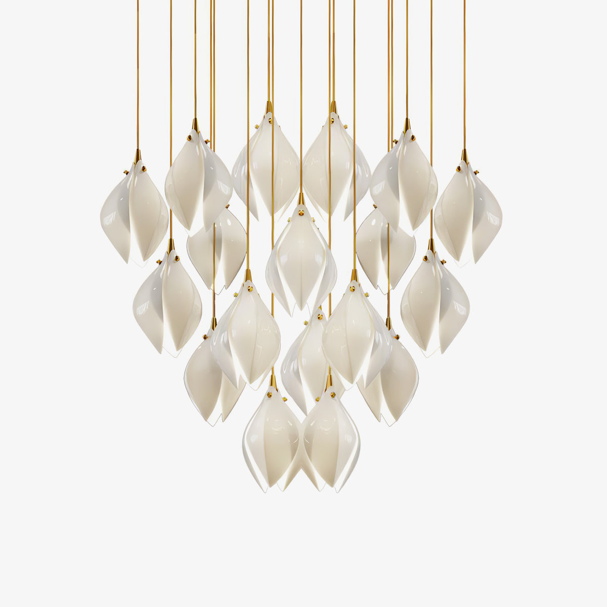 Lustra Pendant Lamp White Floral Ceramic-Neutral Decor