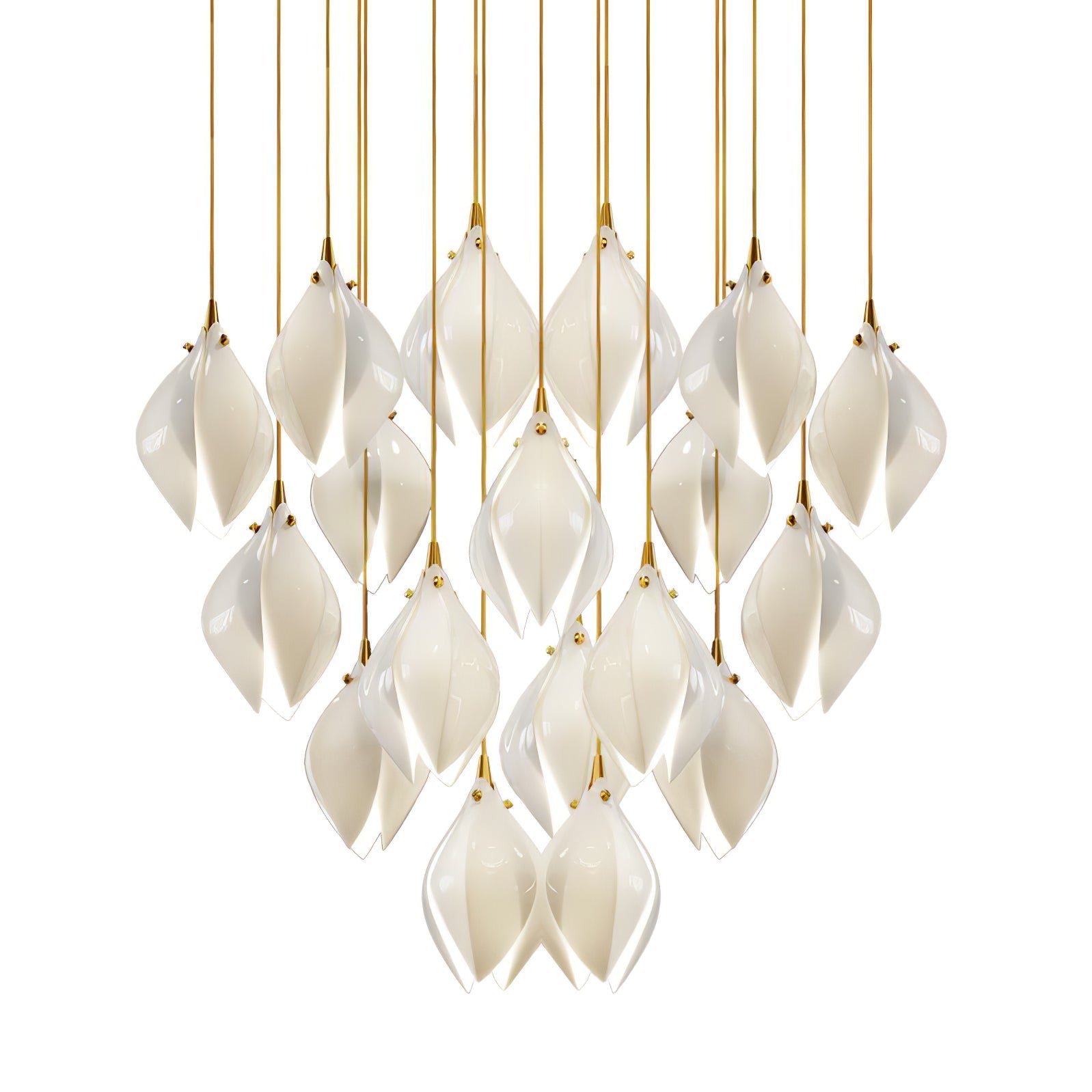 Lustra Pendant Lamp White Floral Ceramic-Neutral Decor