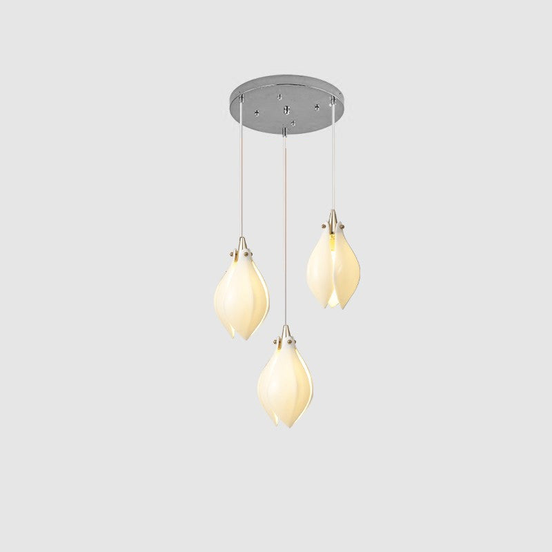 Lustra Pendant Lamp White Floral Ceramic-Neutral Decor