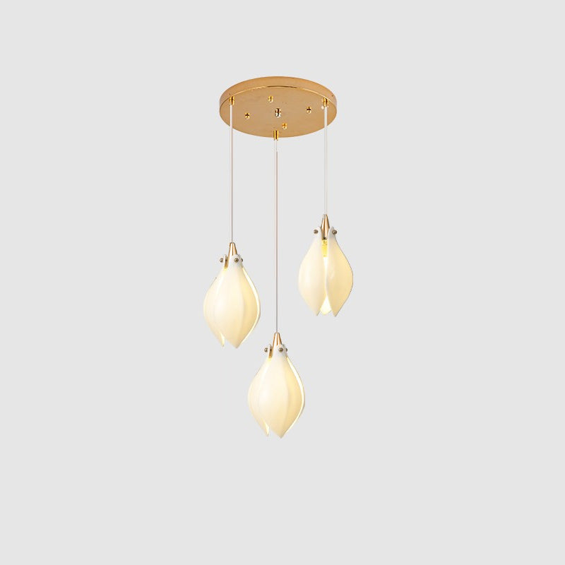 Lustra Pendant Lamp White Floral Ceramic-Neutral Decor
