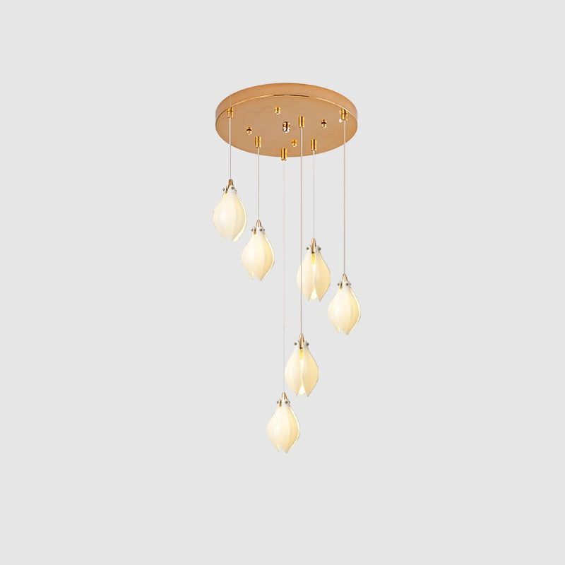 Lustra Pendant Lamp White Floral Ceramic-Neutral Decor