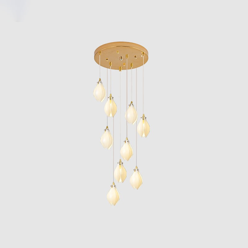 Lustra Pendant Lamp White Floral Ceramic-Neutral Decor