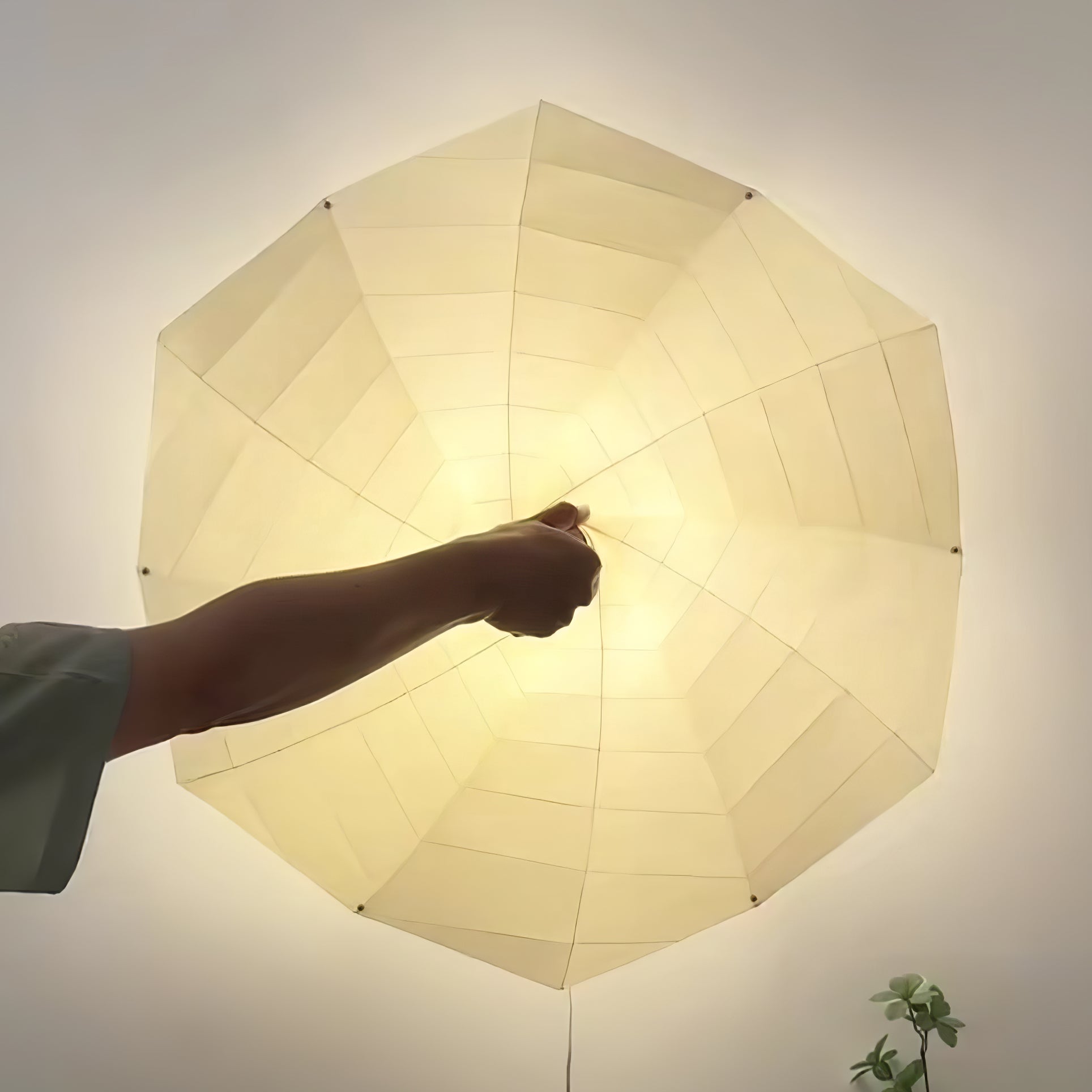Vadorir Spiral Fabric Pendant Light-Neutral Decor