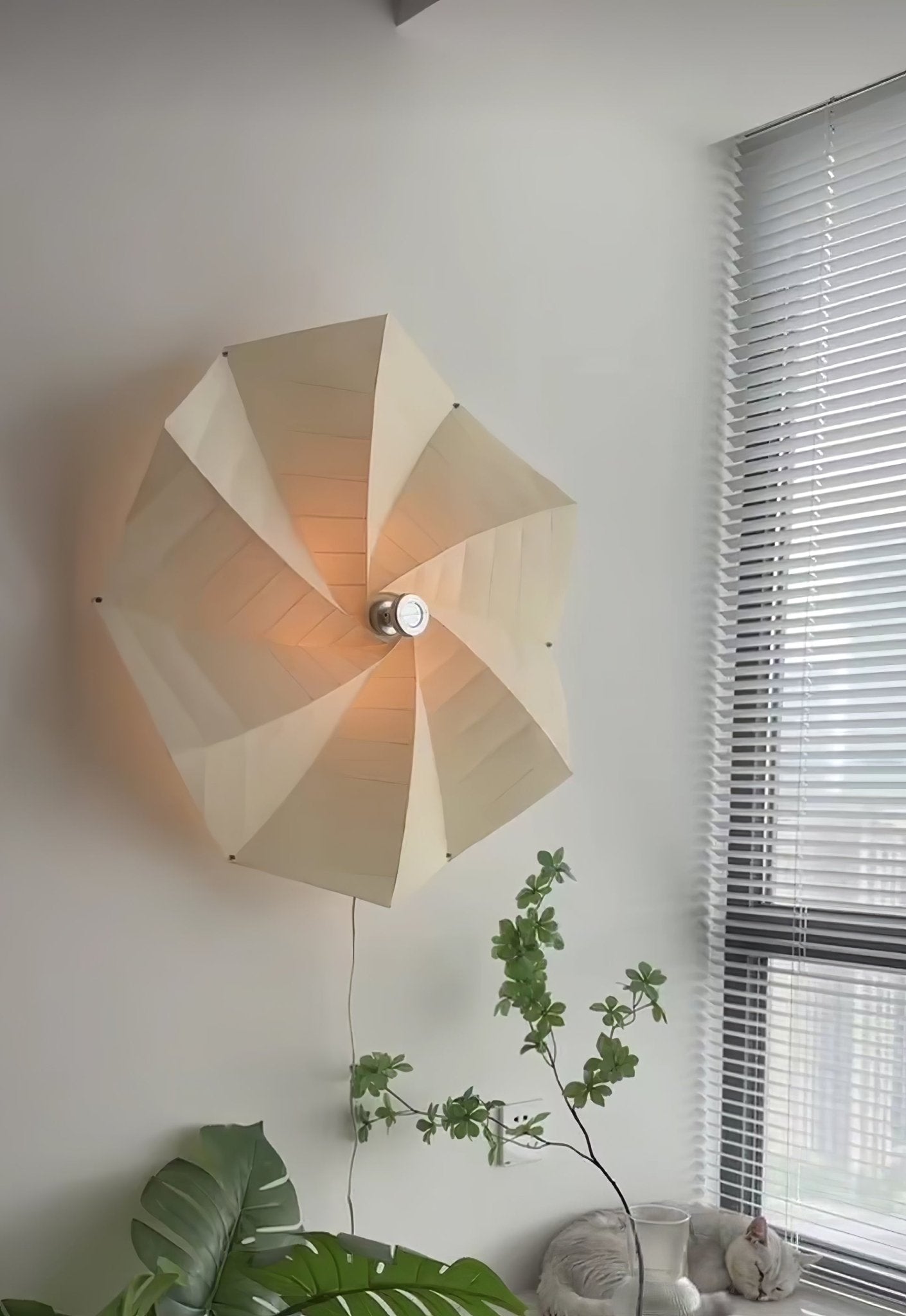 Vadorir Spiral Fabric Pendant Light-Neutral Decor