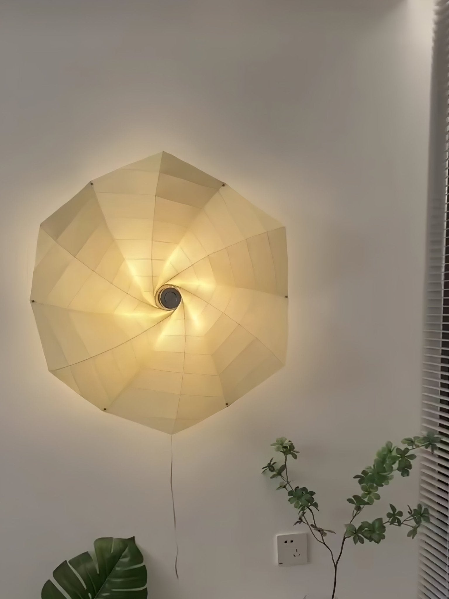 Vadorir Spiral Fabric Pendant Light-Neutral Decor