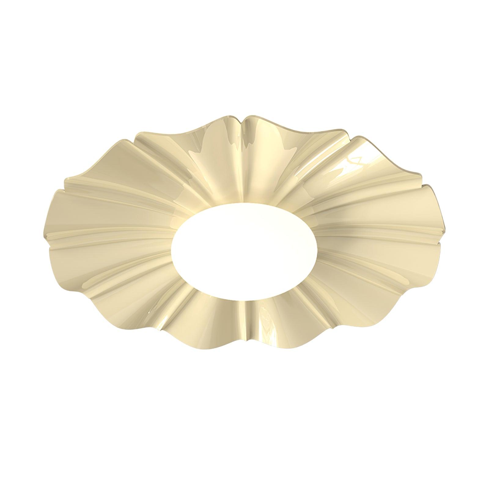 Lustra Ceiling Light Gold LED Scalloped for Bedroom-Neutral Decor