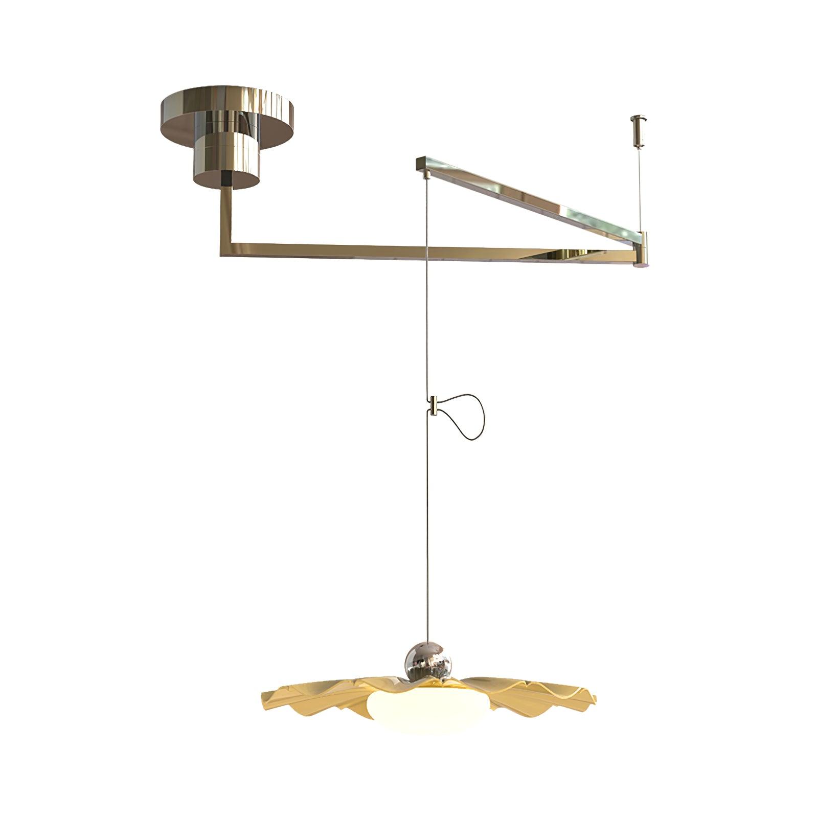 Lustra Pendant Light Brass Acrylic Dining-Neutral Decor