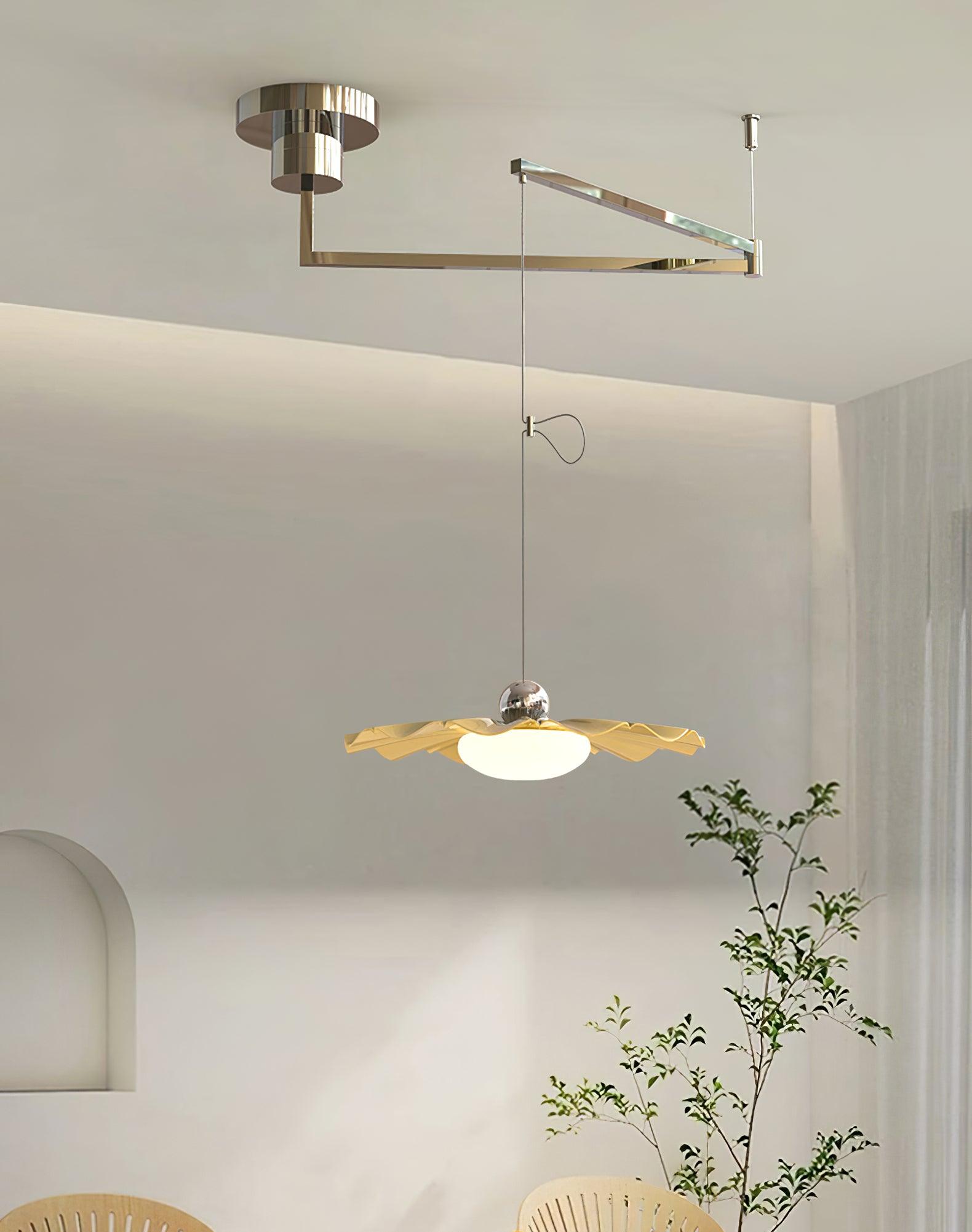Lustra Pendant Light Brass Acrylic Dining-Neutral Decor