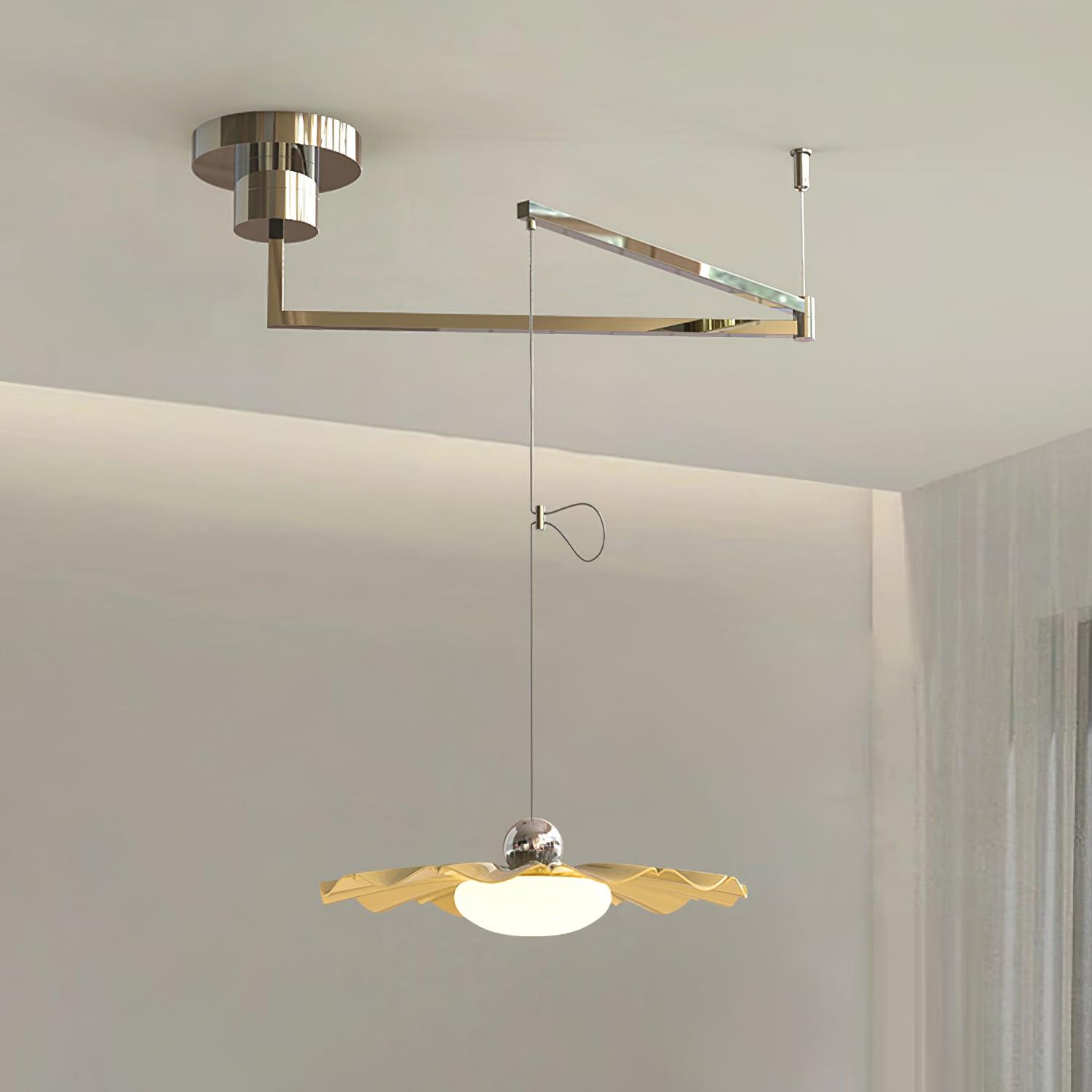 Lustra Pendant Light Brass Acrylic Dining-Neutral Decor