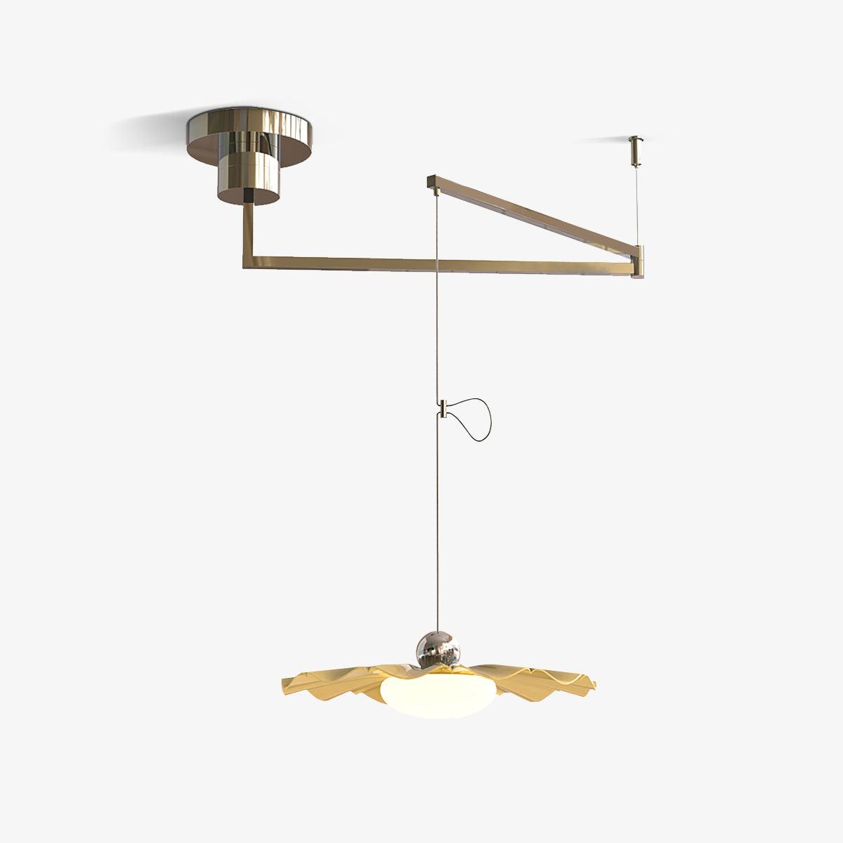 Lustra Pendant Light Brass Acrylic Dining-Neutral Decor