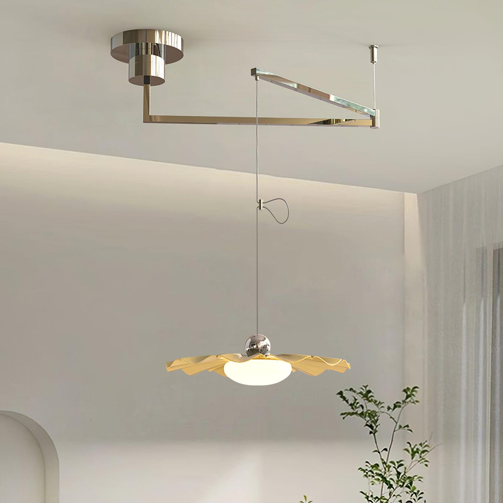 Lustra Pendant Light Brass Acrylic Dining-Neutral Decor