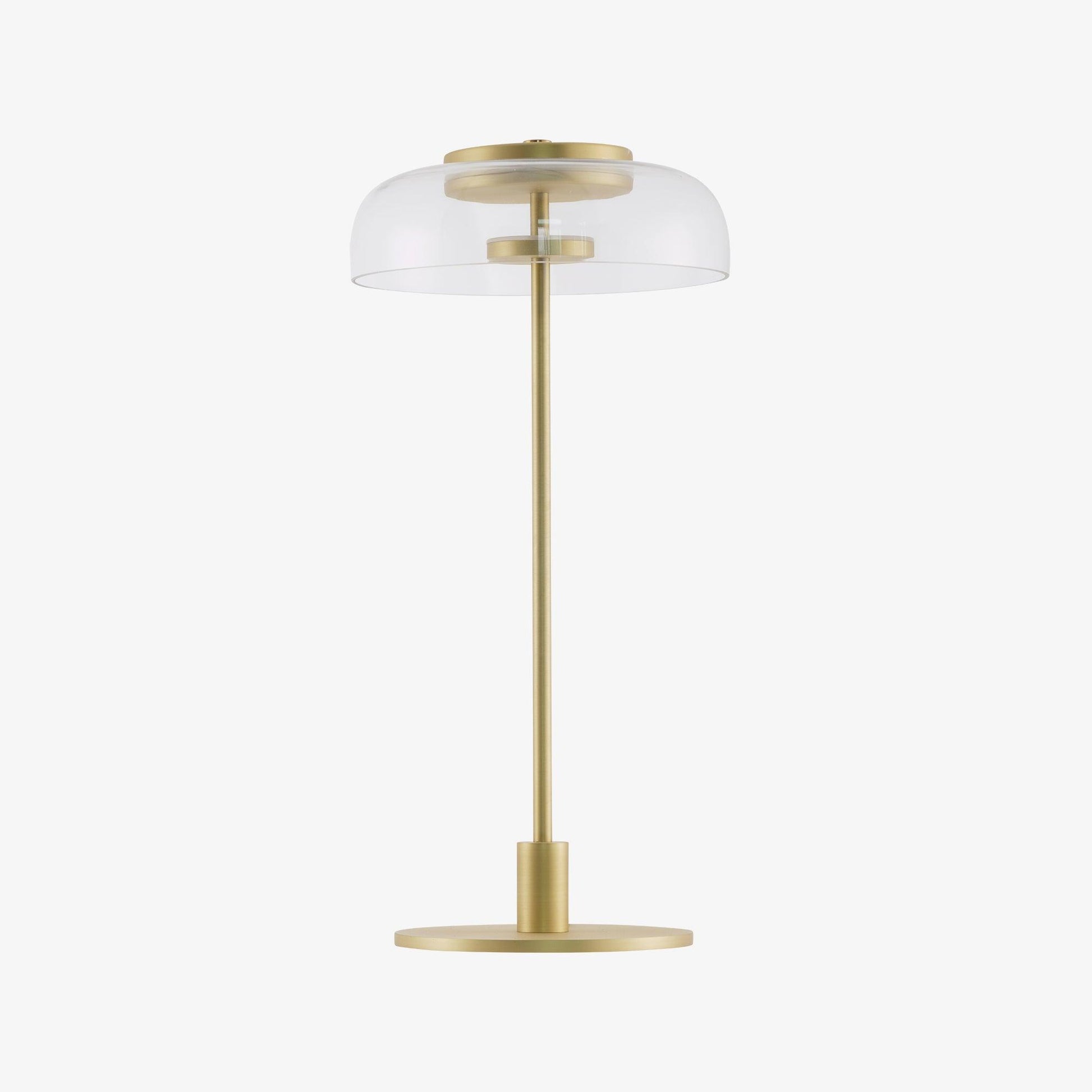 Salem Table Lamp Clear Glass Shade Wood Base-Neutral Decor