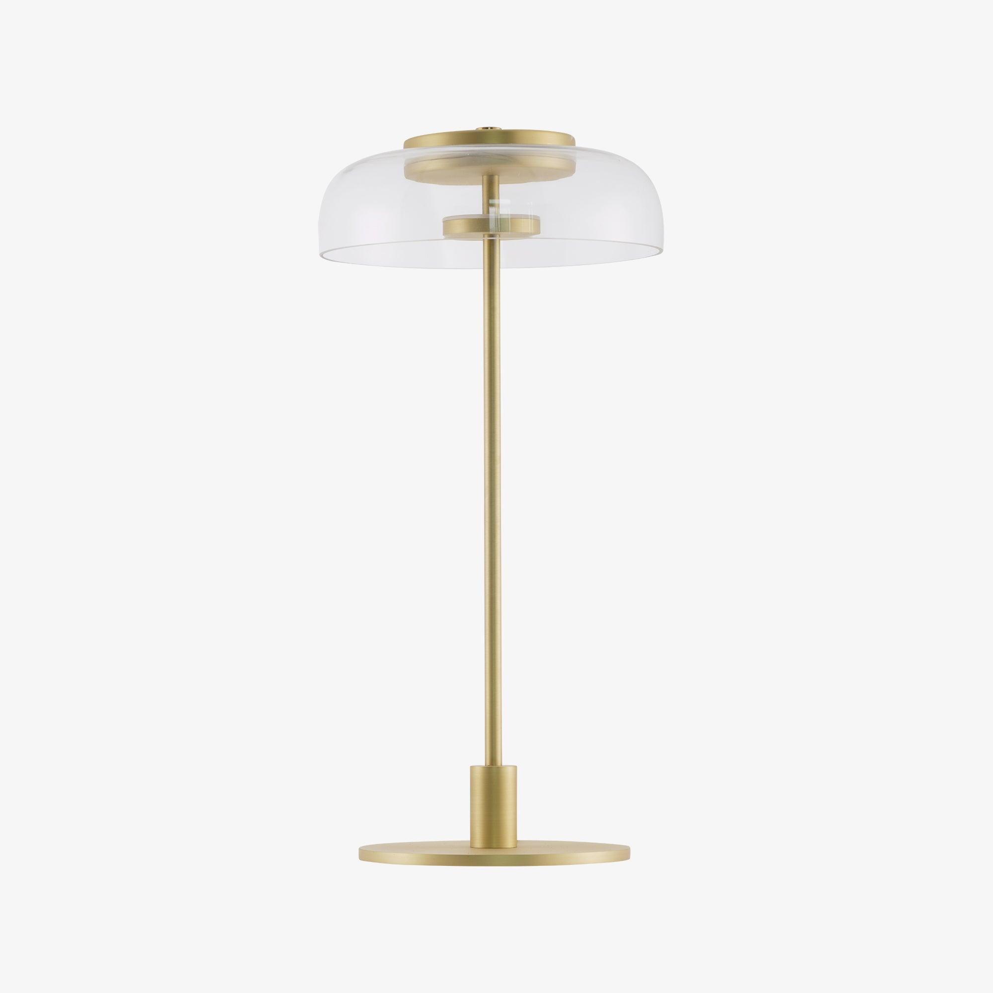 Salem Table Lamp Clear Glass Shade Wood Base-Neutral Decor