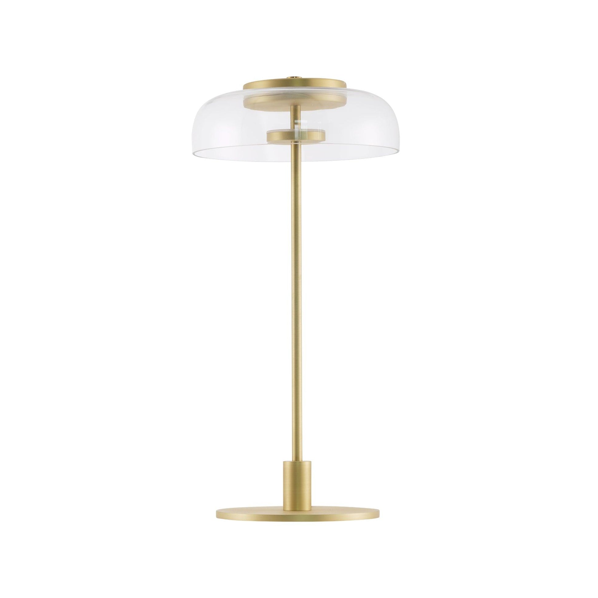 Salem Table Lamp Clear Glass Shade Wood Base-Neutral Decor