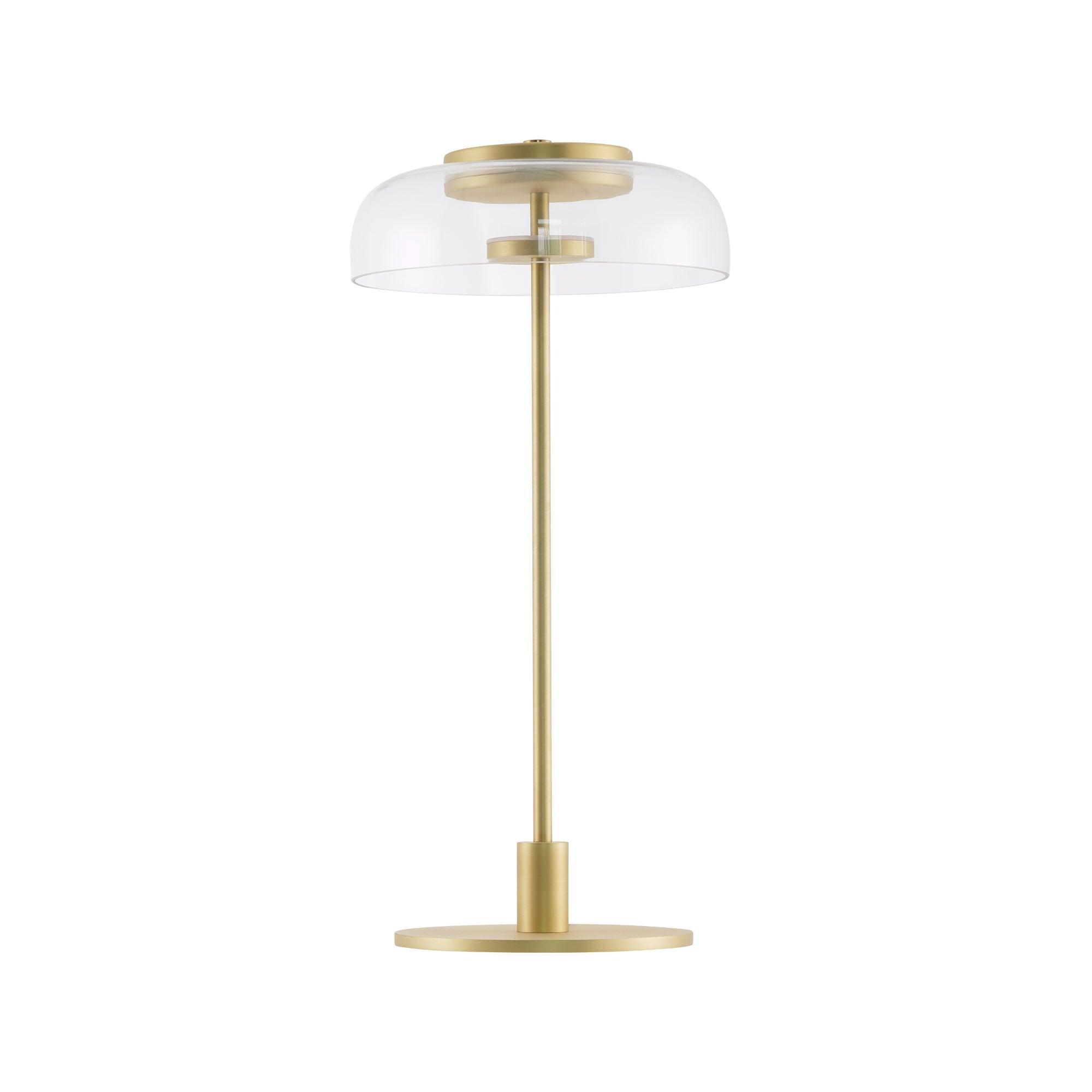 Salem Table Lamp Clear Glass Shade Wood Base-Neutral Decor