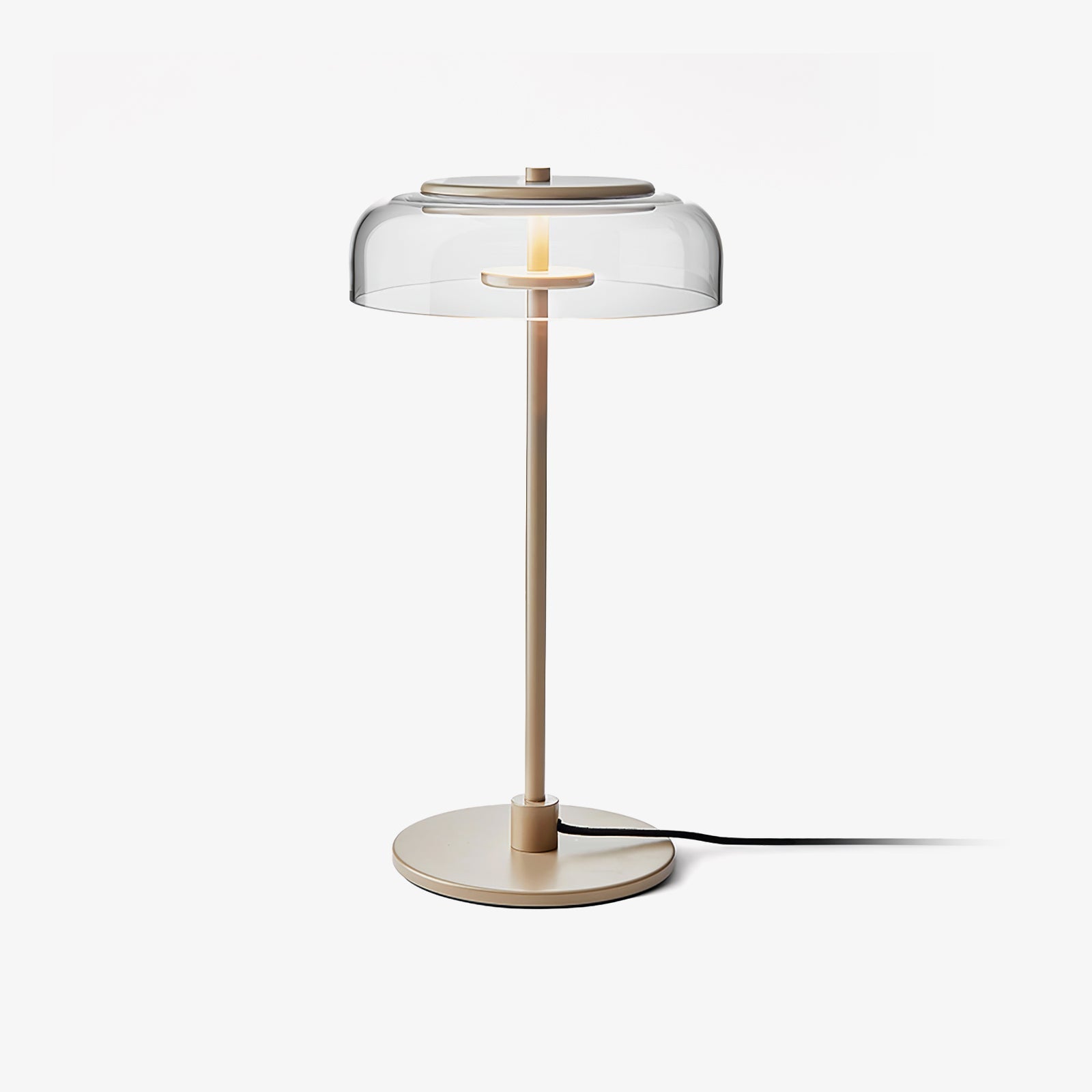 Salem Table Lamp Clear Glass Shade Wood Base-Neutral Decor