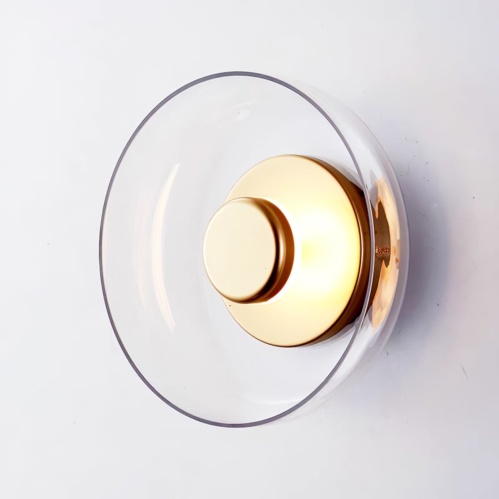 Aether Brass Glass Wall Light-Neutral Decor